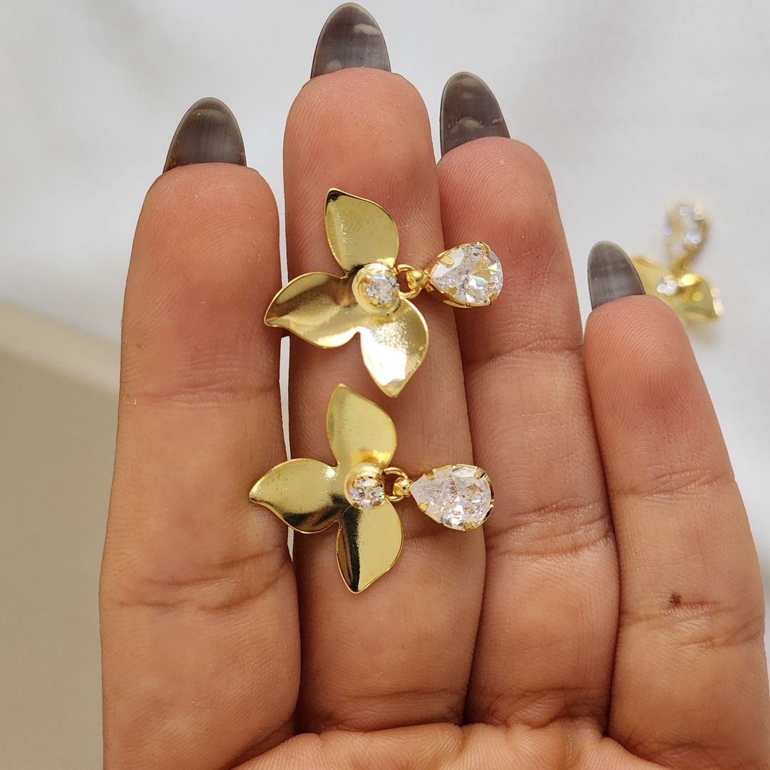 Conjunto Delicado Zircônia e Pedra