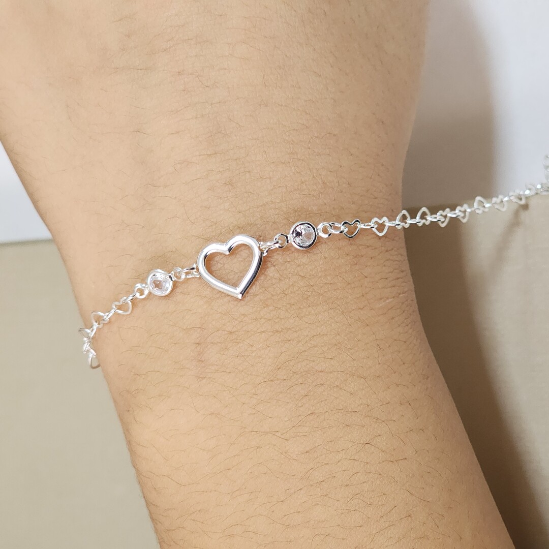 Pulseira Coração Vazado