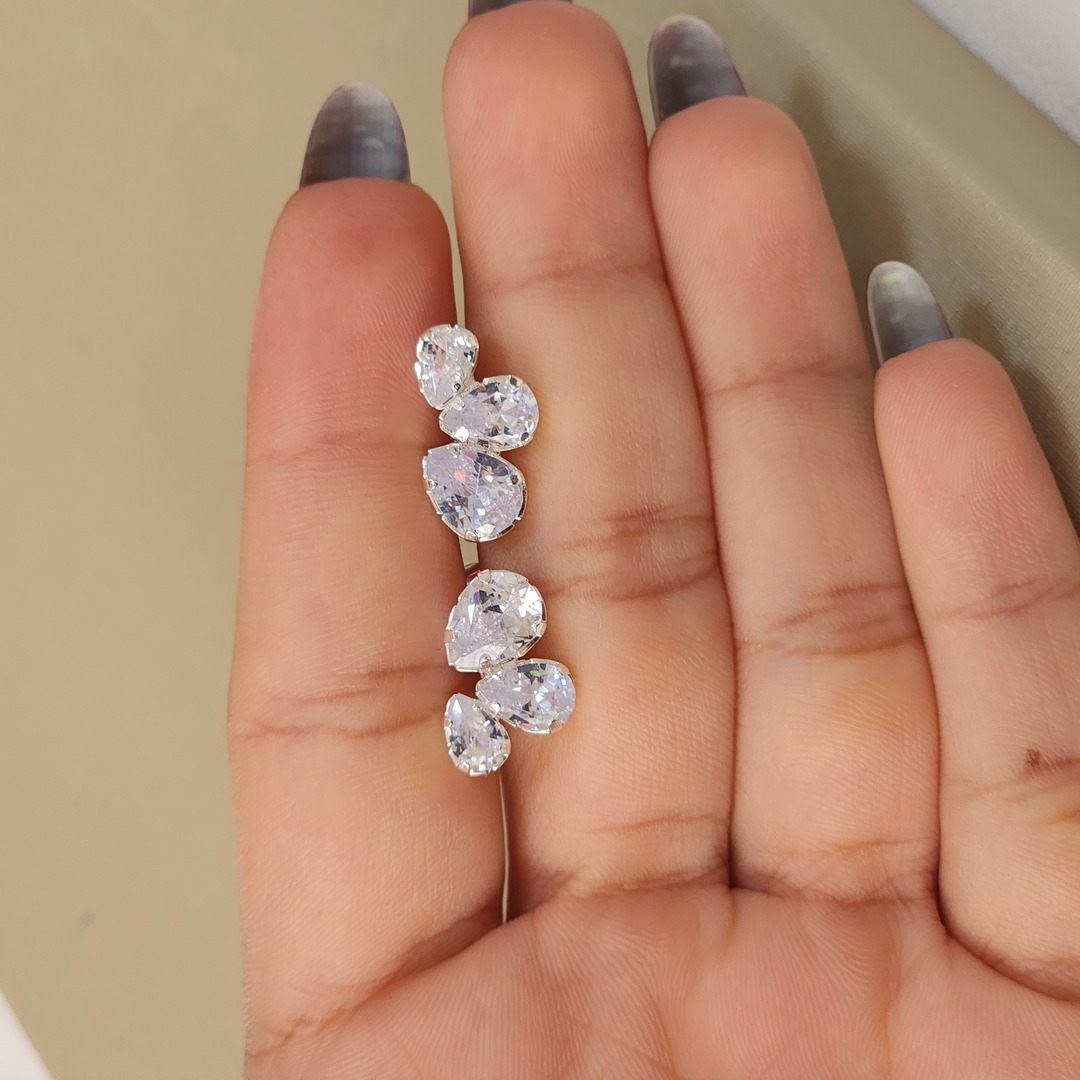 Brinco Earcuff Gota Zircônia