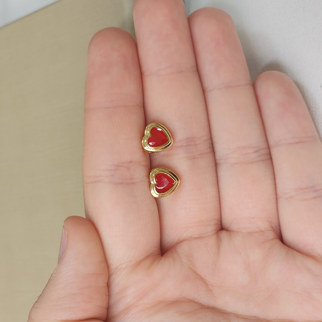 Brinco Coração Zirconia P
