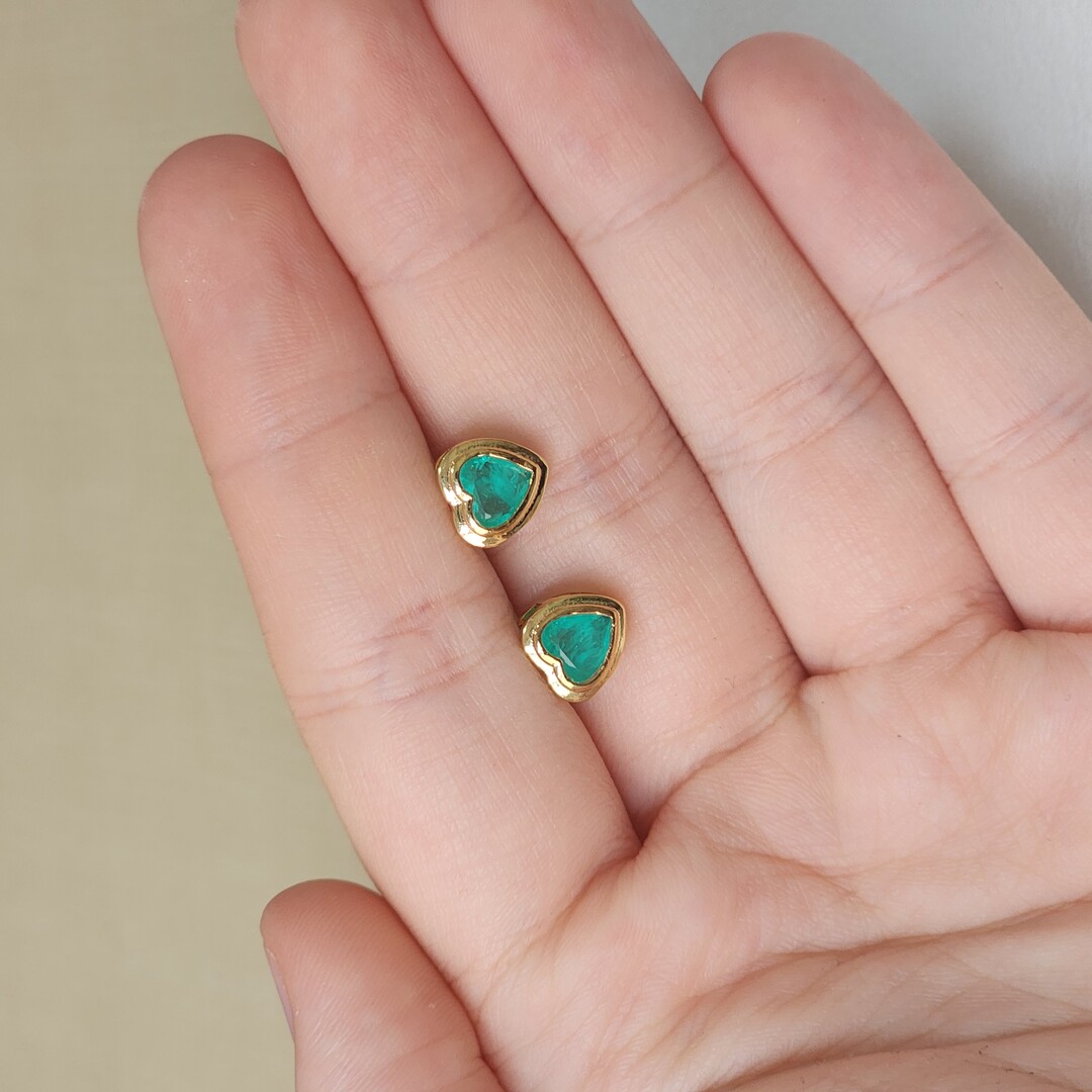 Brinco Coração Zirconia P