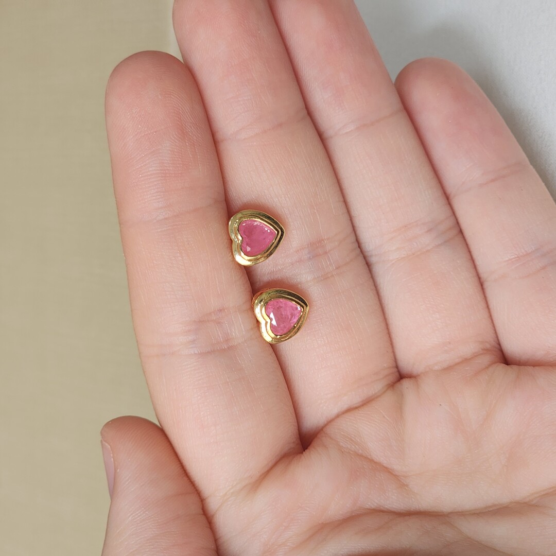Brinco Coração Zirconia P