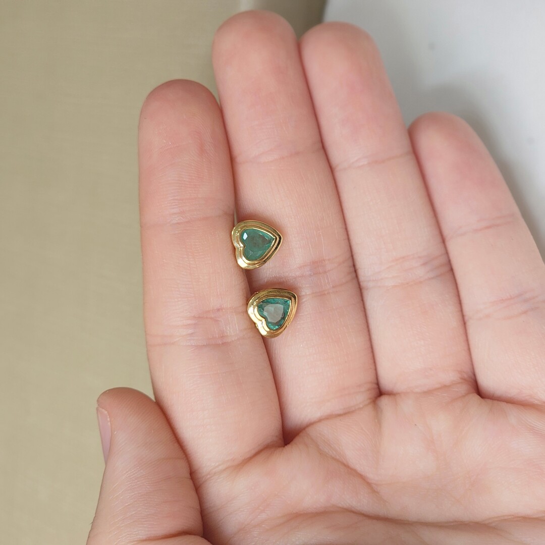 Brinco Coração Zirconia P