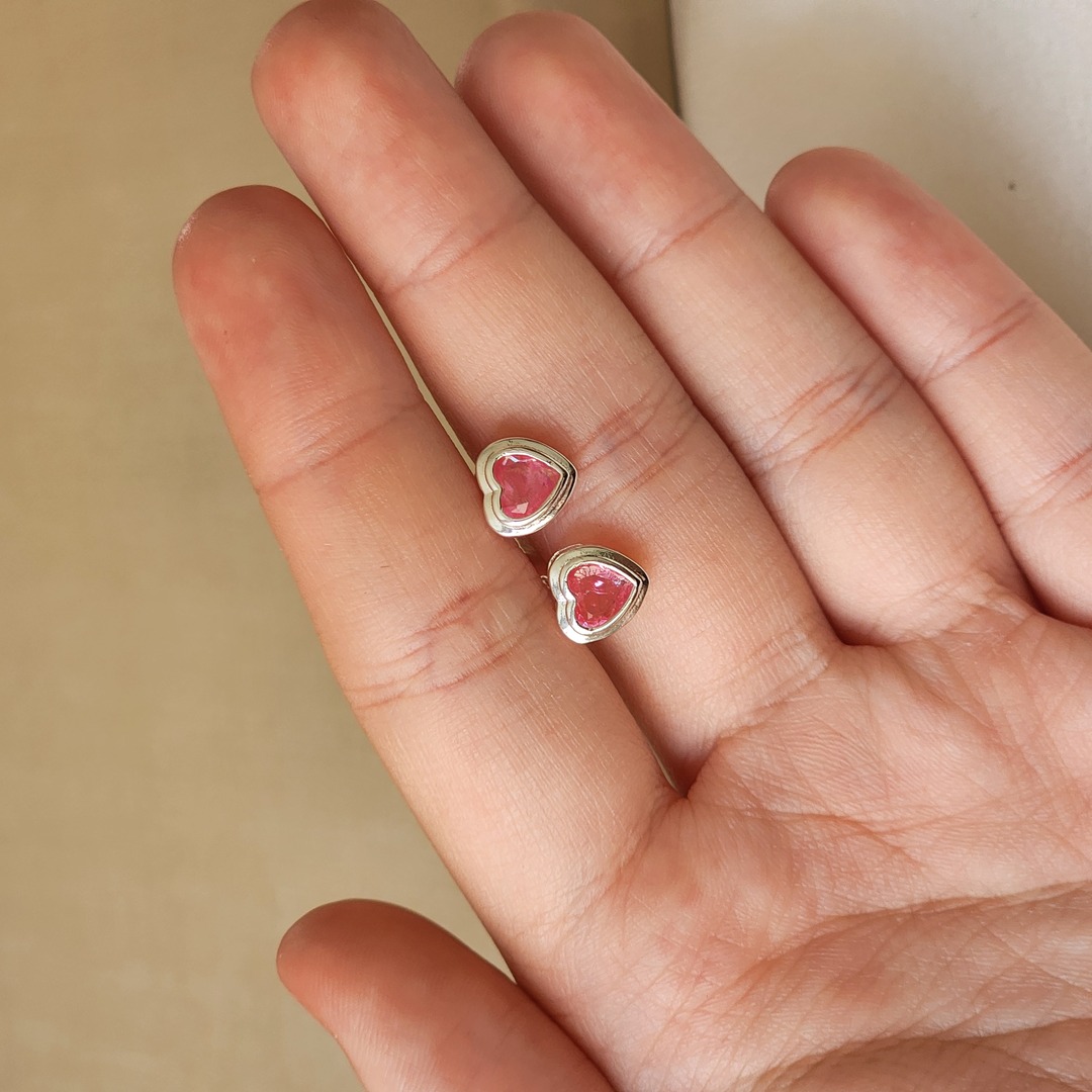 Brinco Coração Zirconia