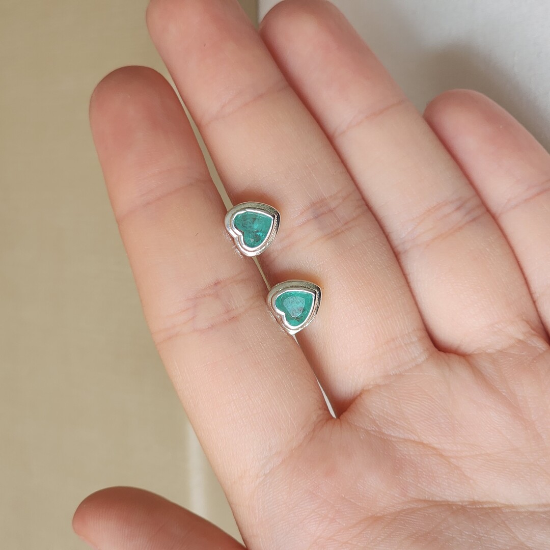 Brinco Coração Zirconia