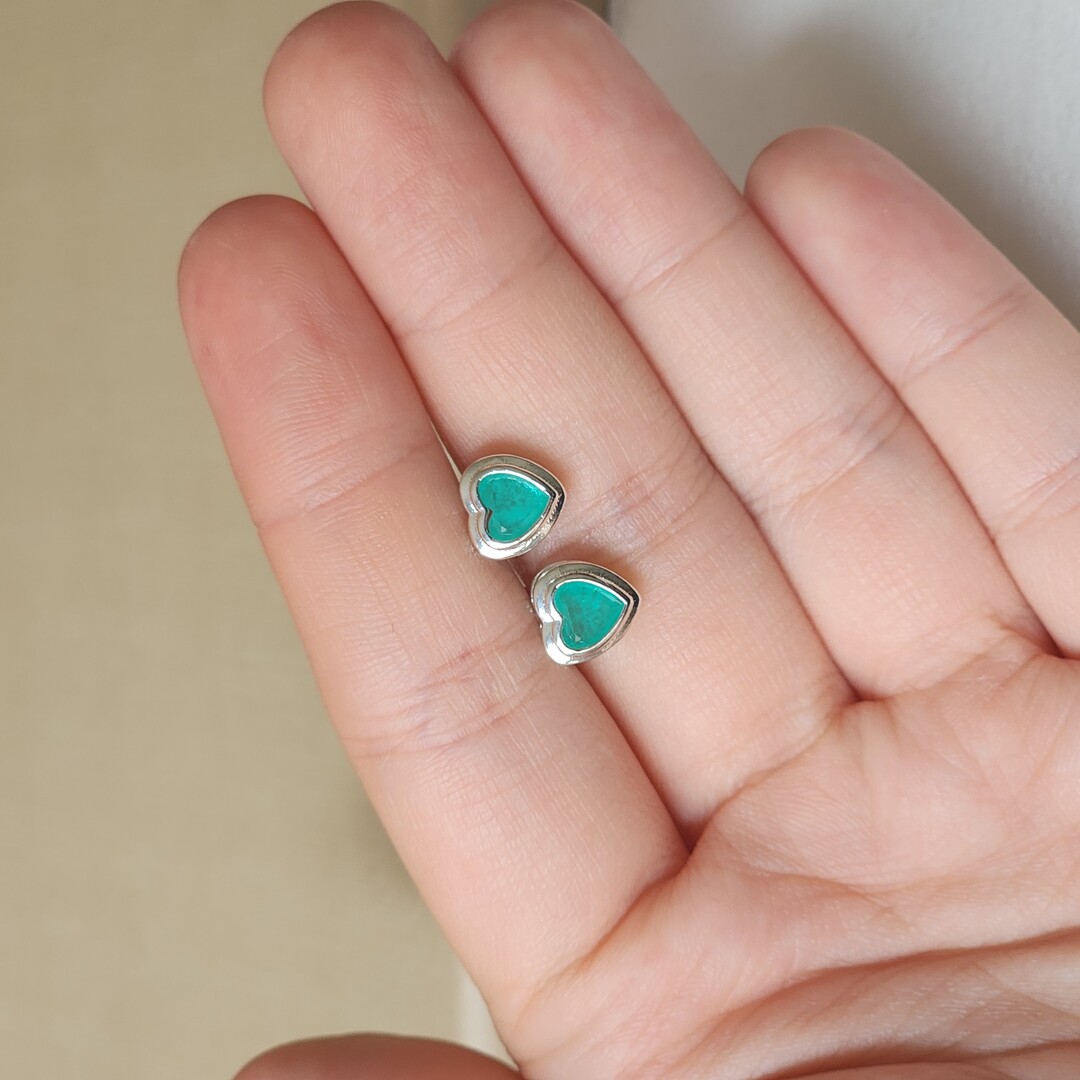 Brinco Coração Zirconia