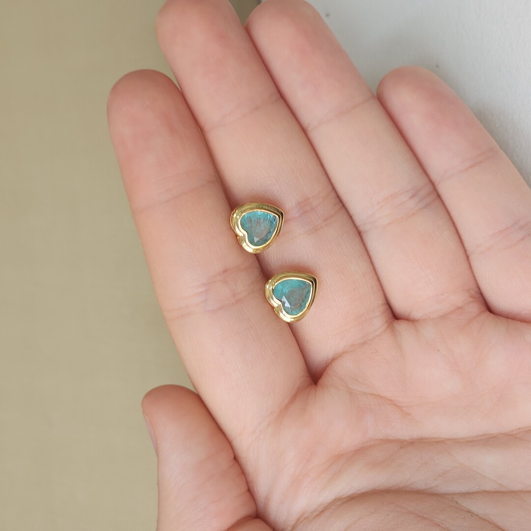 Brinco Coração Zirconia M
