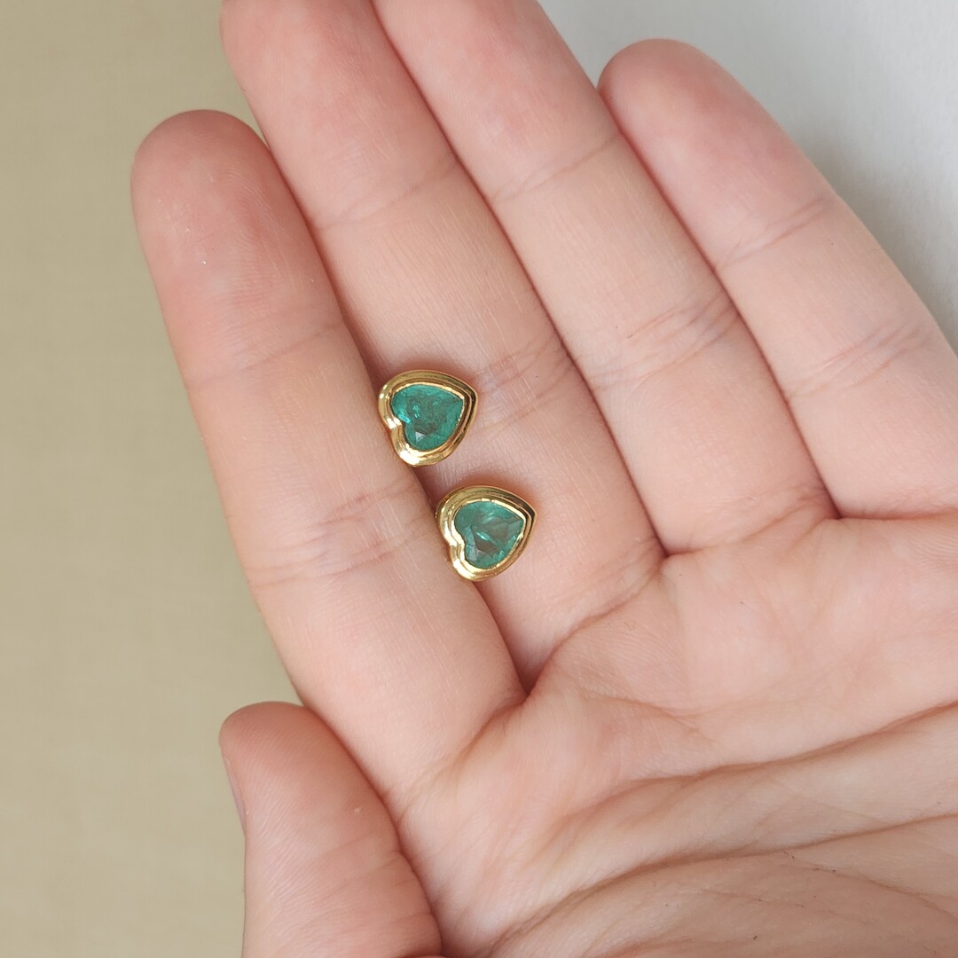 Brinco Coração Zirconia M