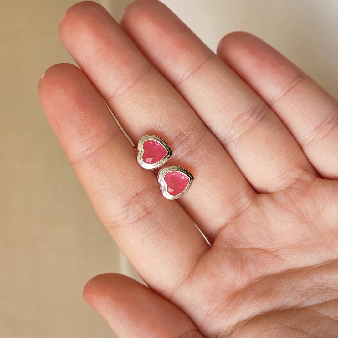 Brinco Coração Zirconia