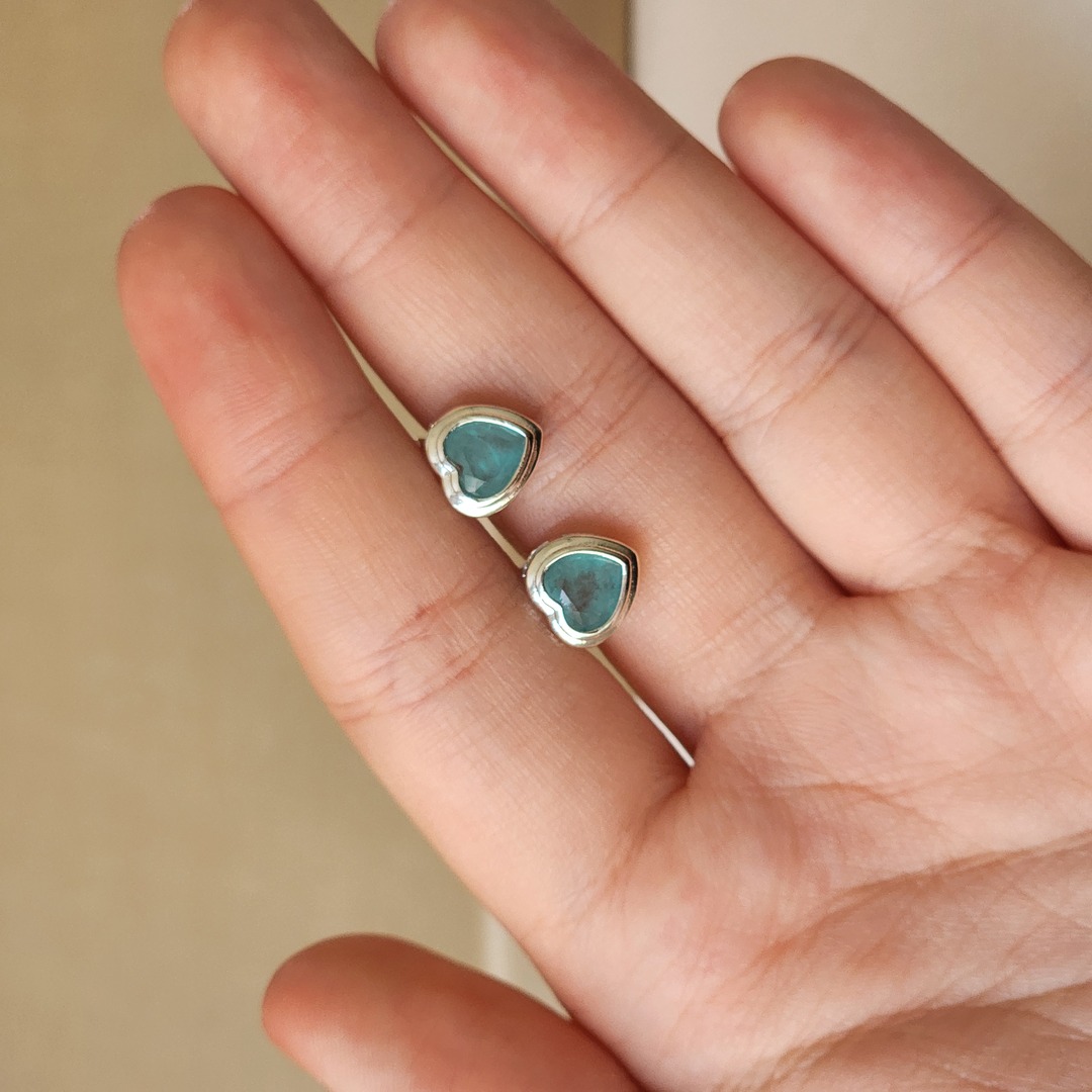 Brinco Coração Zirconia