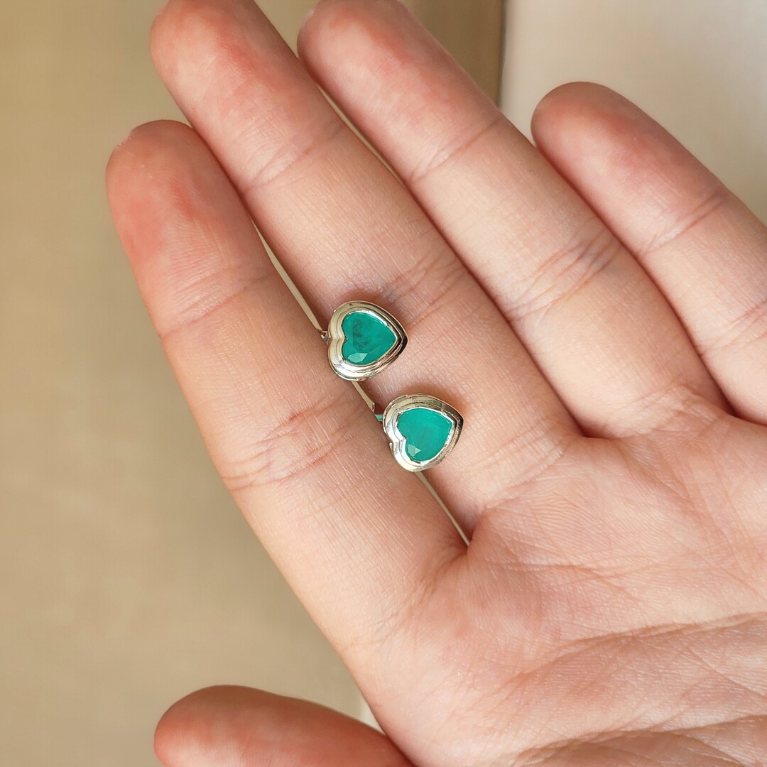 Brinco Coração Zirconia