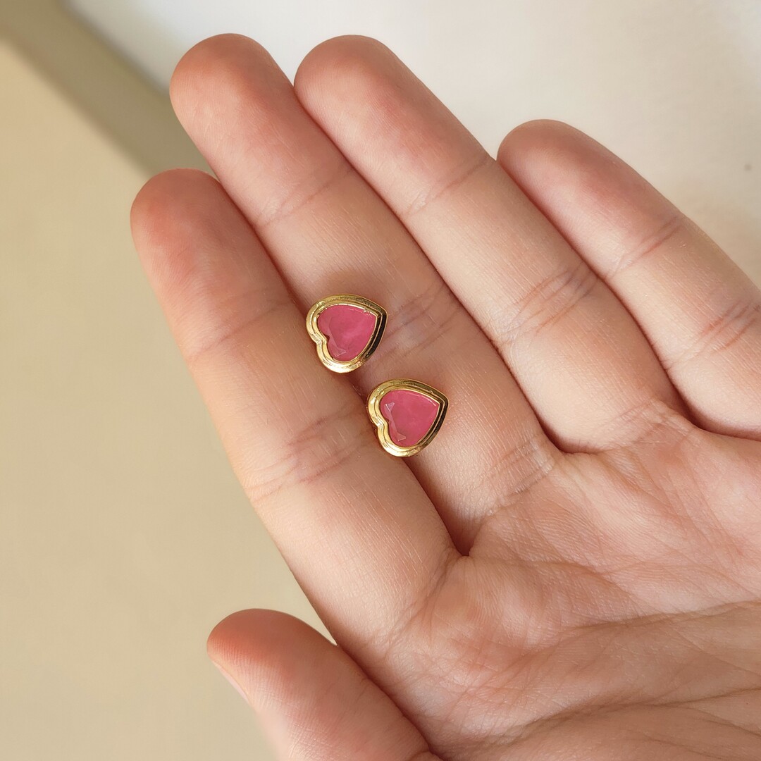 Brinco Coração Zirconia G
