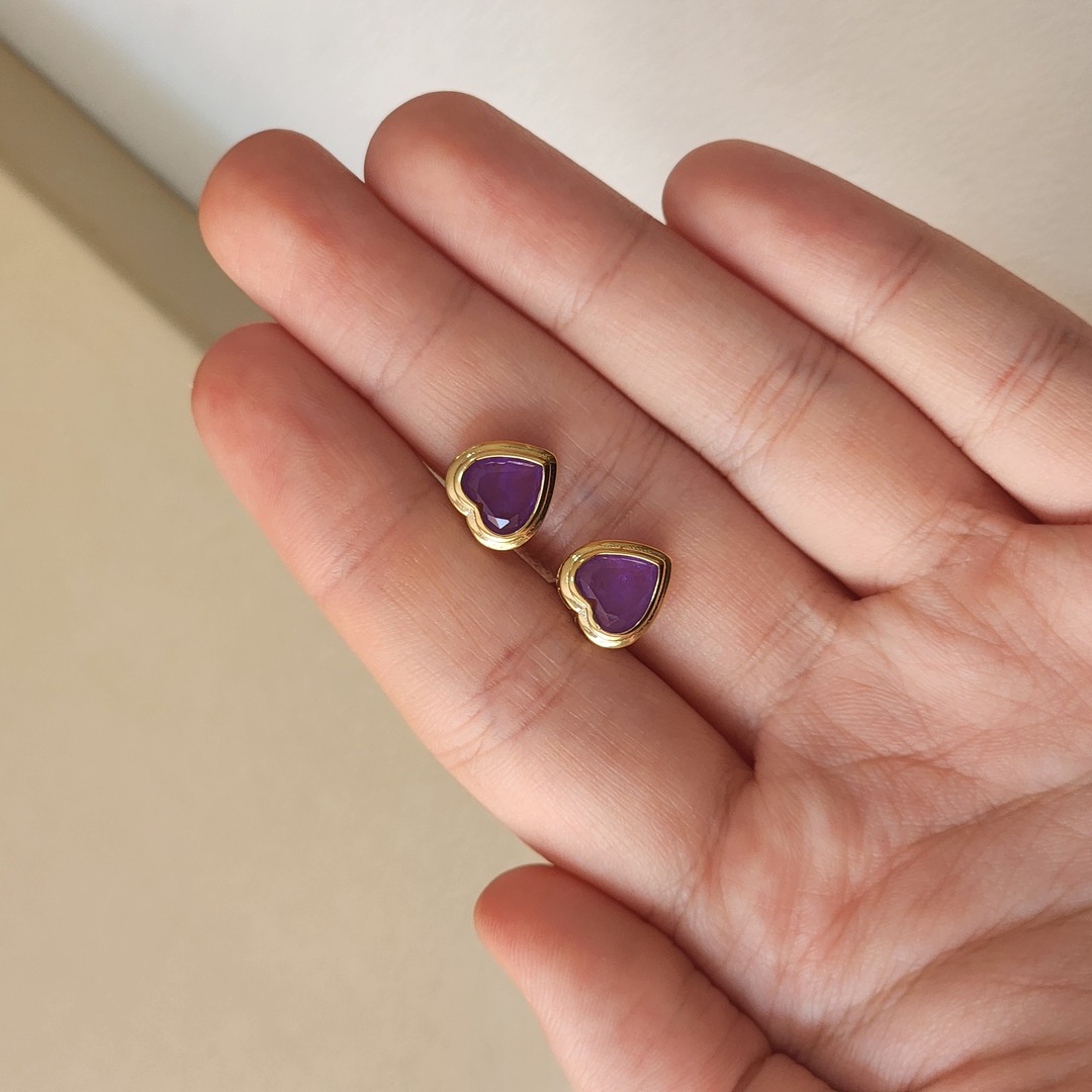 Brinco Coração Zirconia G