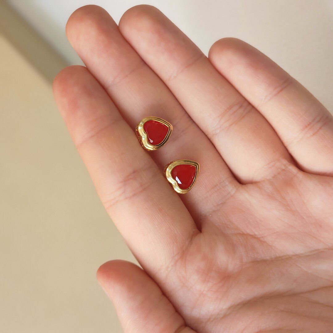 Brinco Coração Zirconia G
