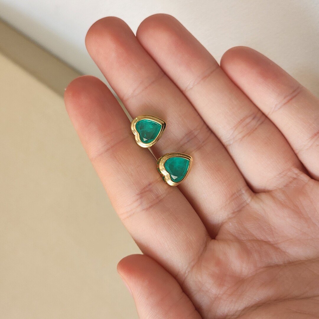 Brinco Coração Zirconia