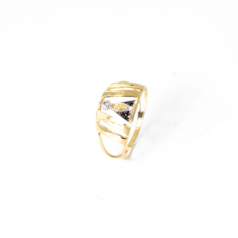 ANEL NOSSA SENHORA DETALHADO ABAULADO OURO 18K