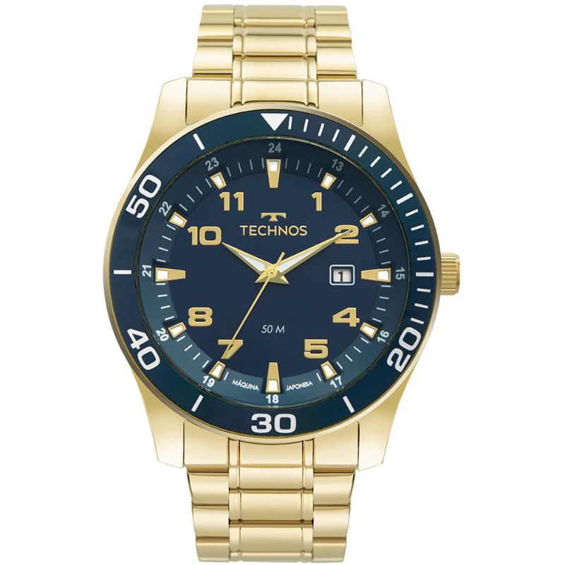 Relógio Technos Masculino Racer Dourado