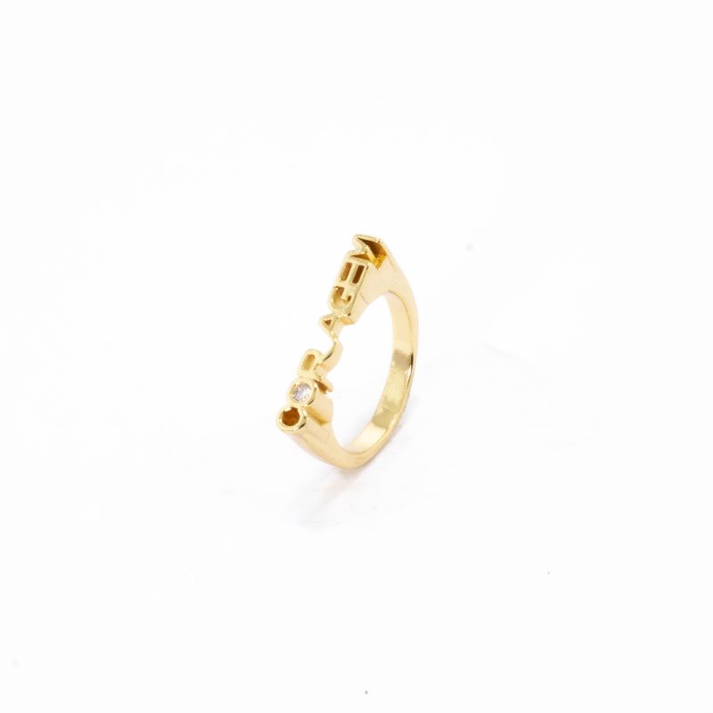 ANEL CORAGEM OURO AMARELO