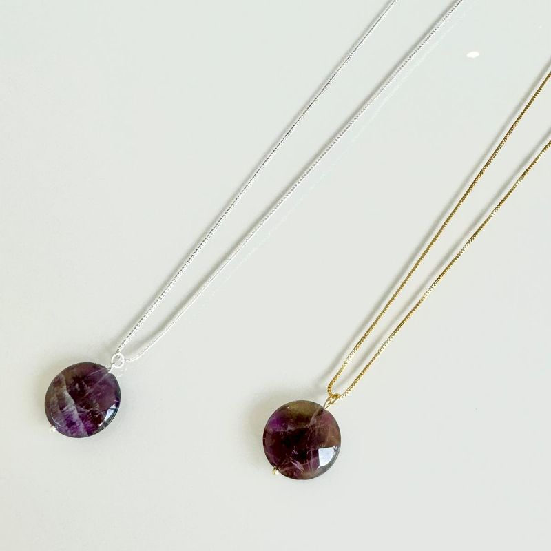 Colar Esfera Ametista Prata