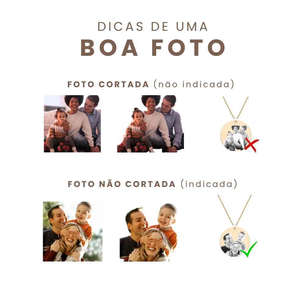 Colar Personalizado Medalha M Fotogravação Ouro