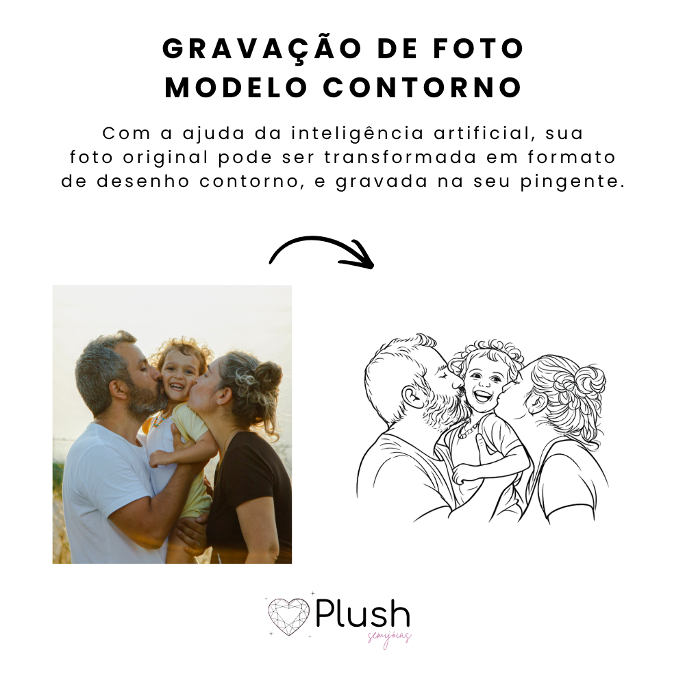 Colar Personalizado Medalha M Contorno Prata