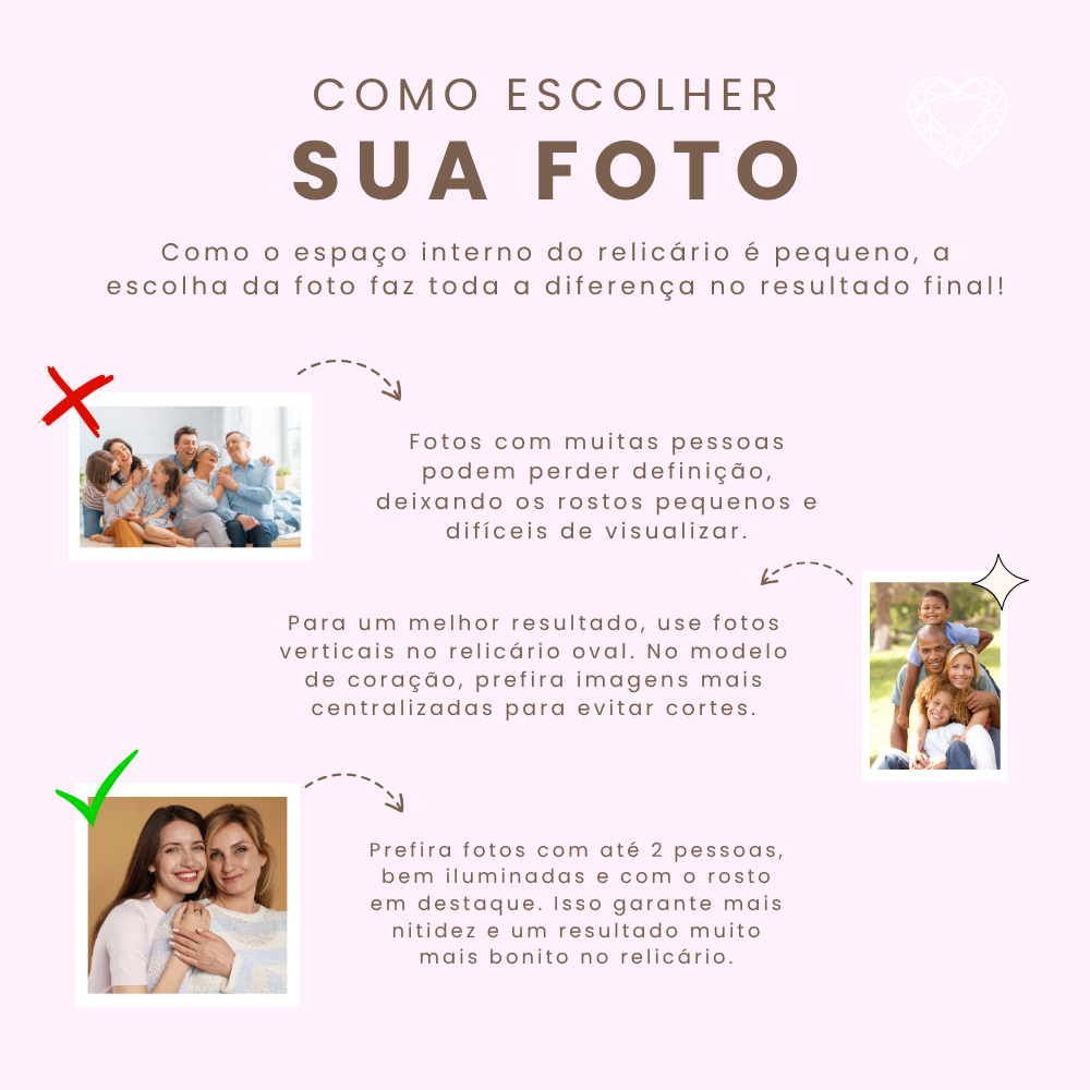 Colar Personalizado Relicário Ouro
