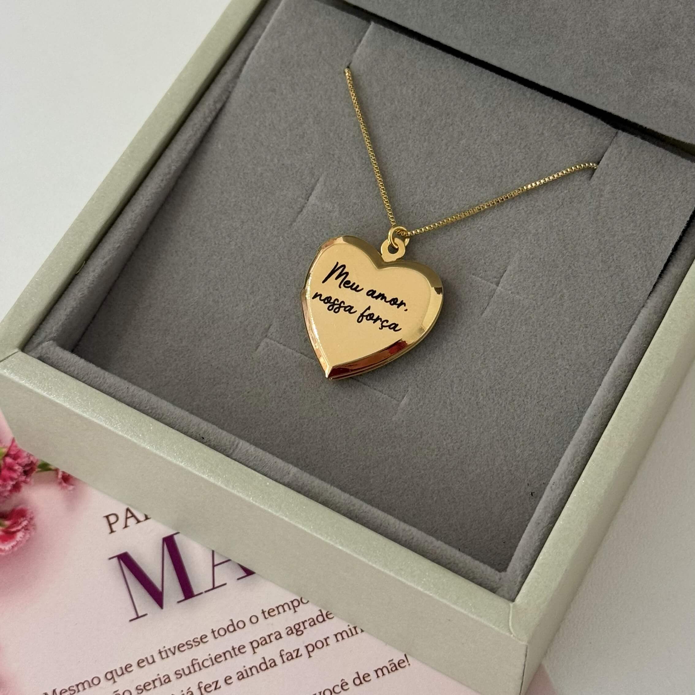 Colar Personalizado Relicário Prata