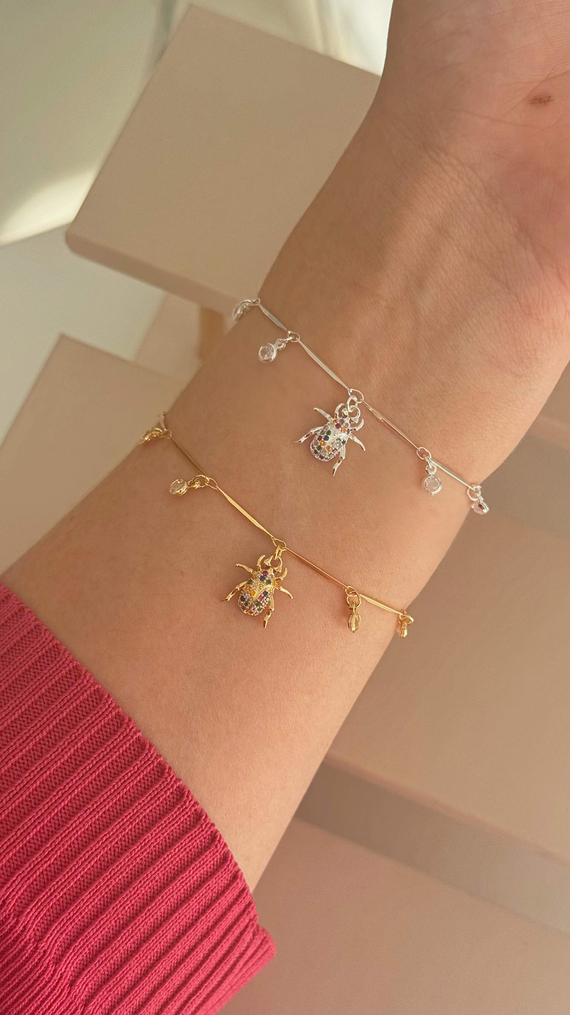 Pulseira Inseto Colors Prata