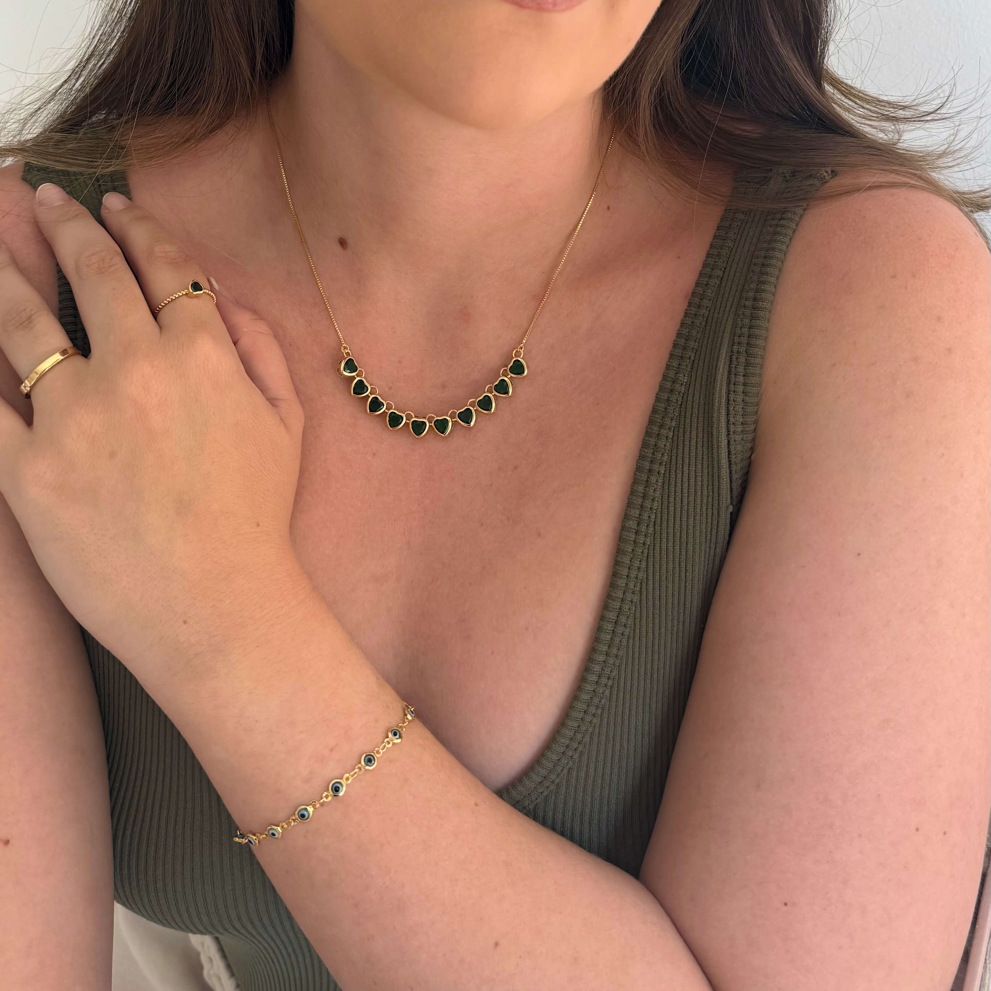 Pulseira Mini Olho Grego Ouro