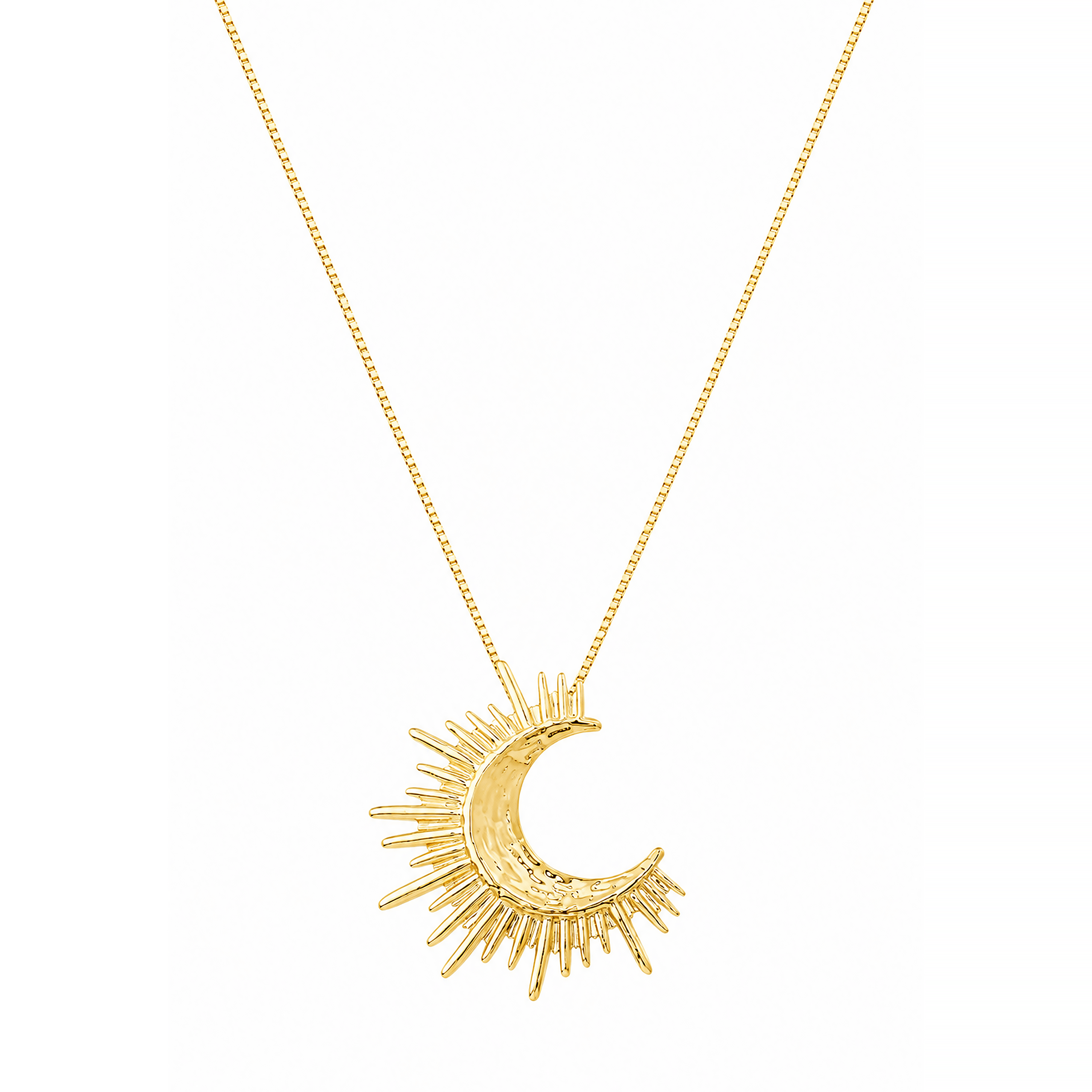 Colar Meia Lua Radiante Ouro