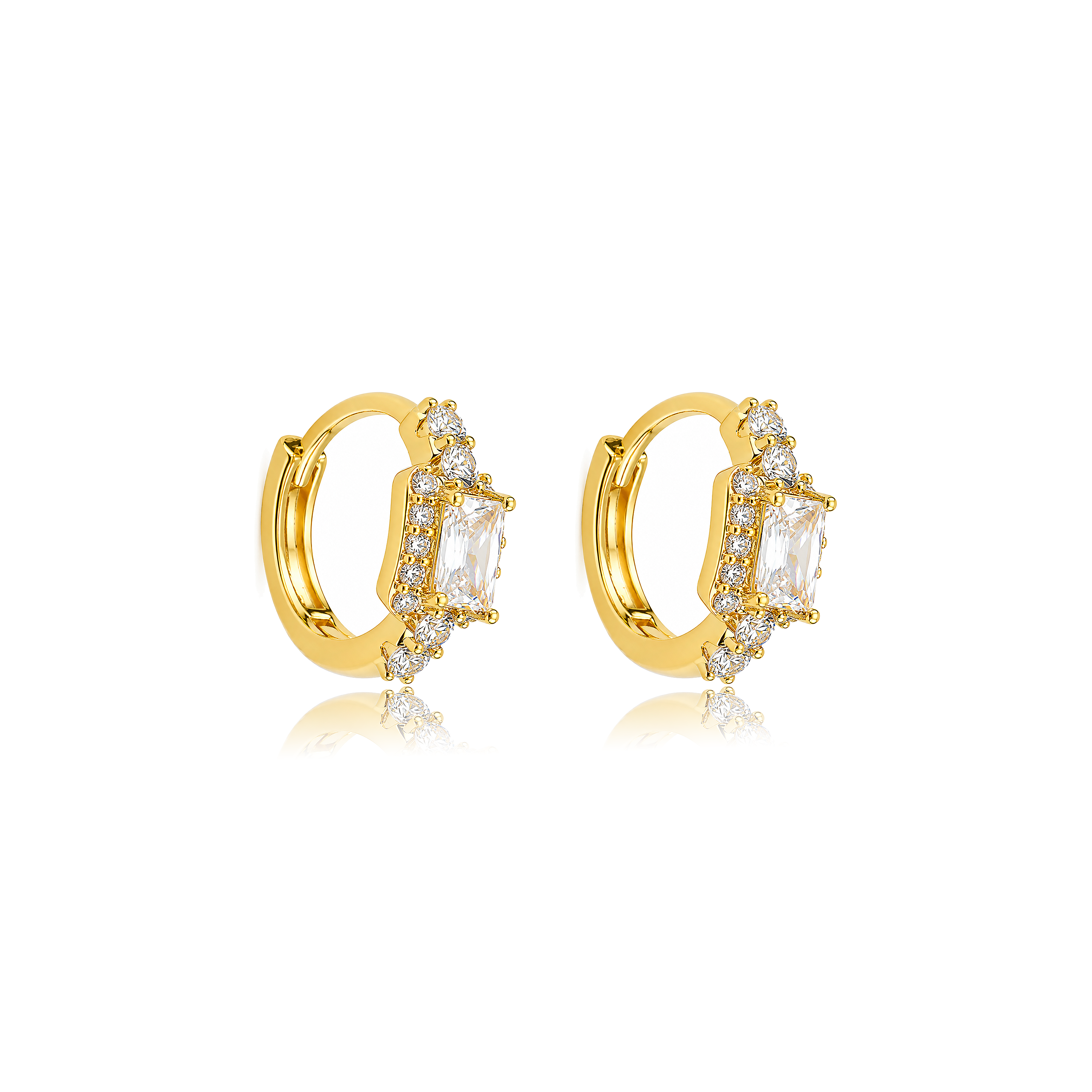 Brinco Argola Cristal Lux Ouro