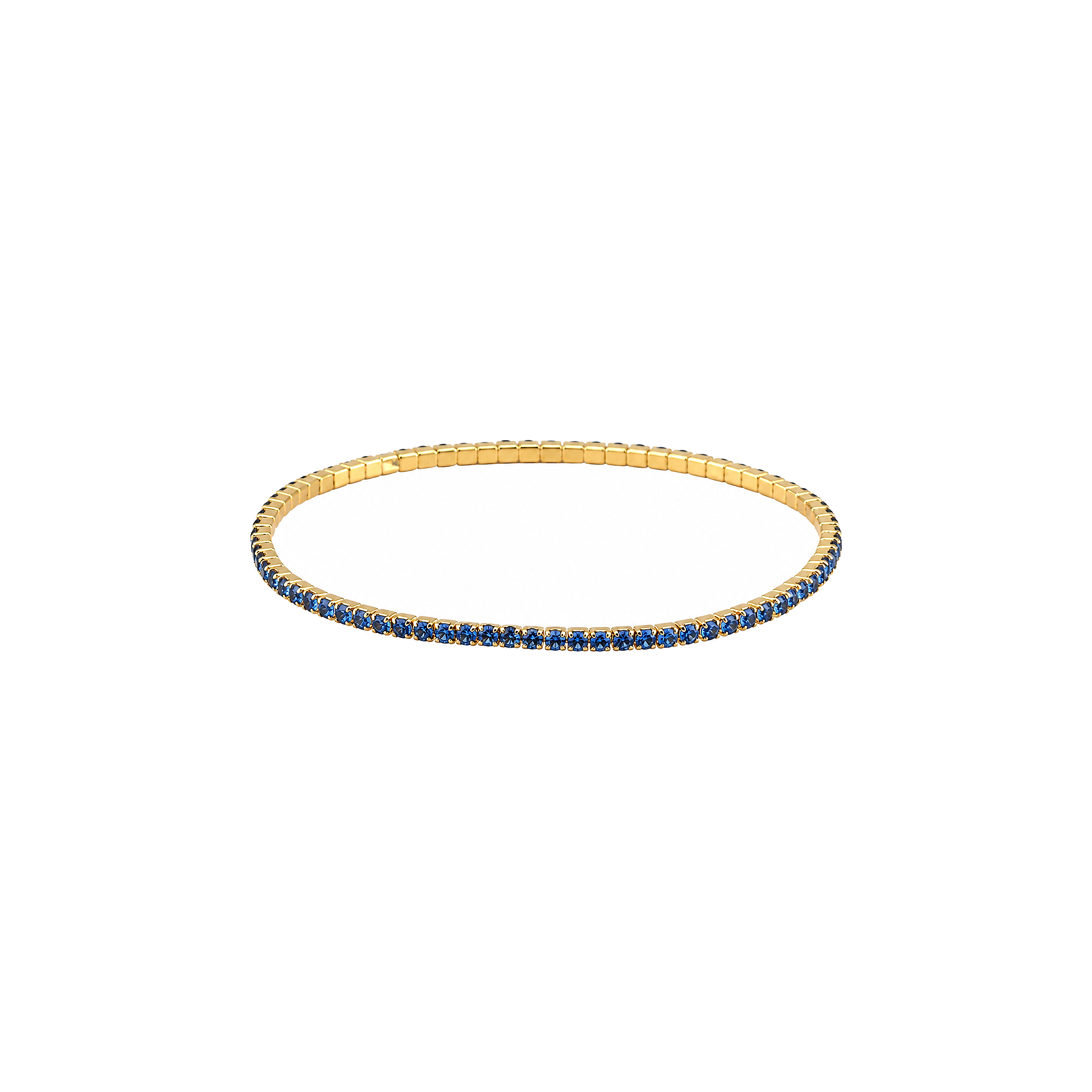Pulseira Riviera Azul Elástica Ouro