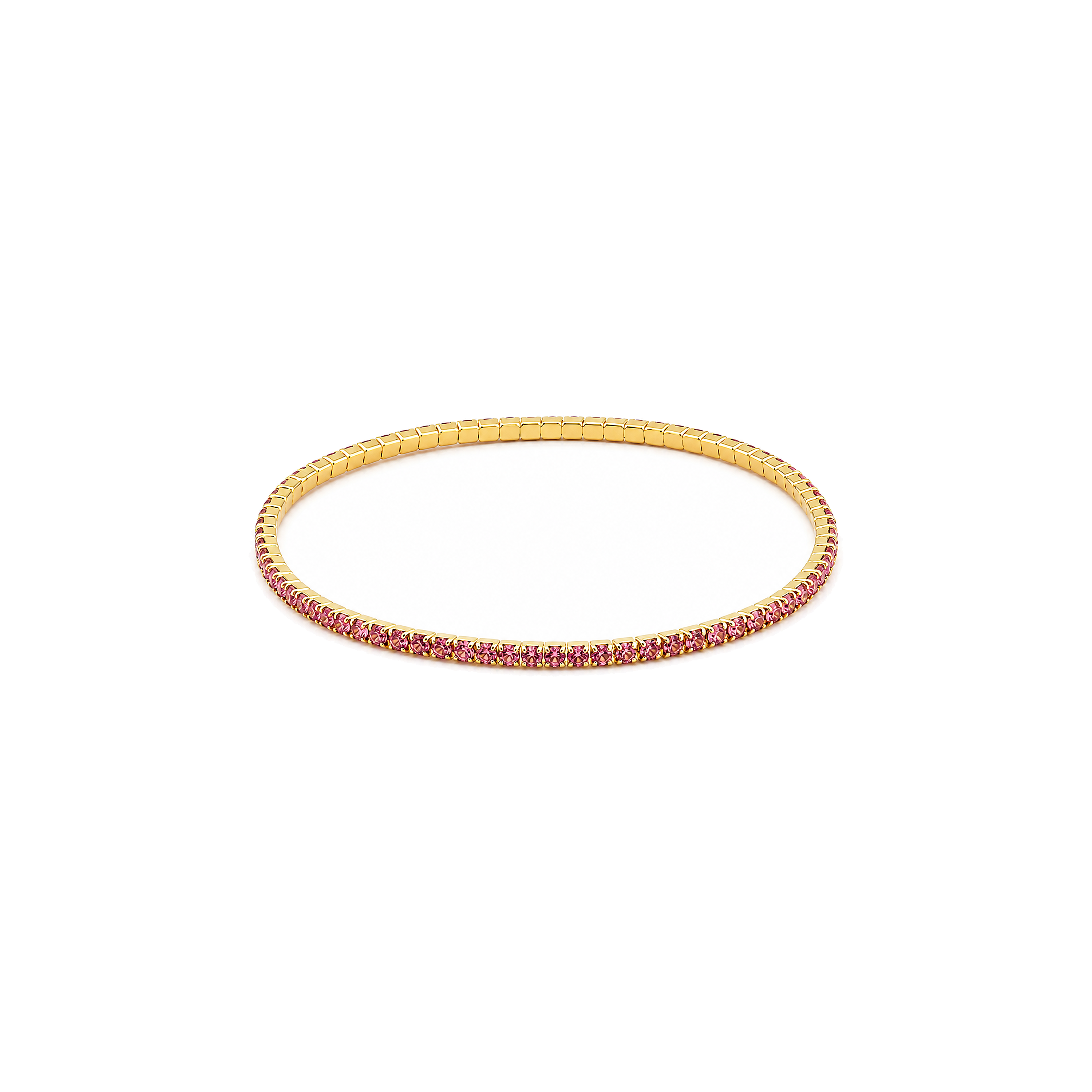 Pulseira Riviera Pink Elástica Ouro