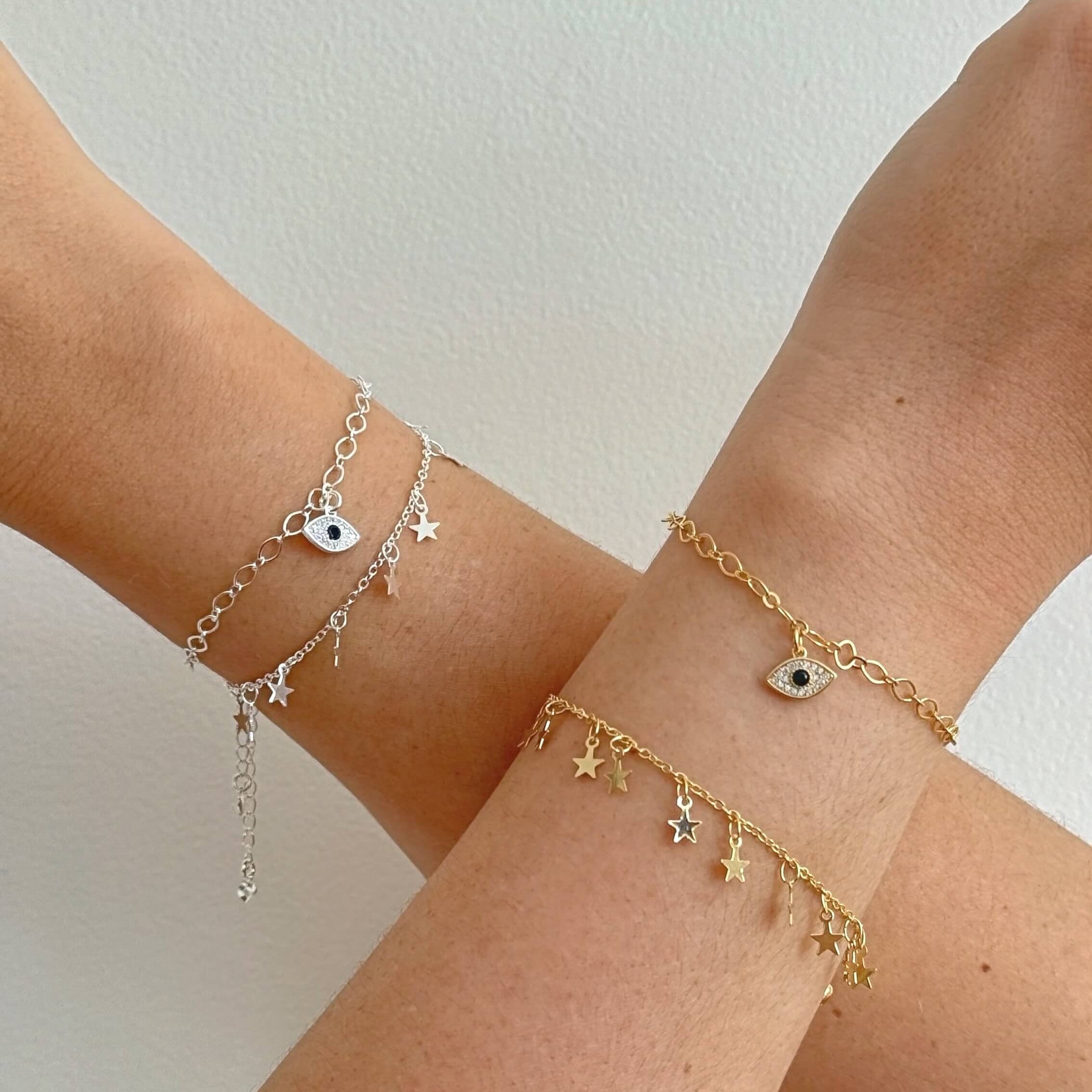 Pulseira Multi Estrelas Prata