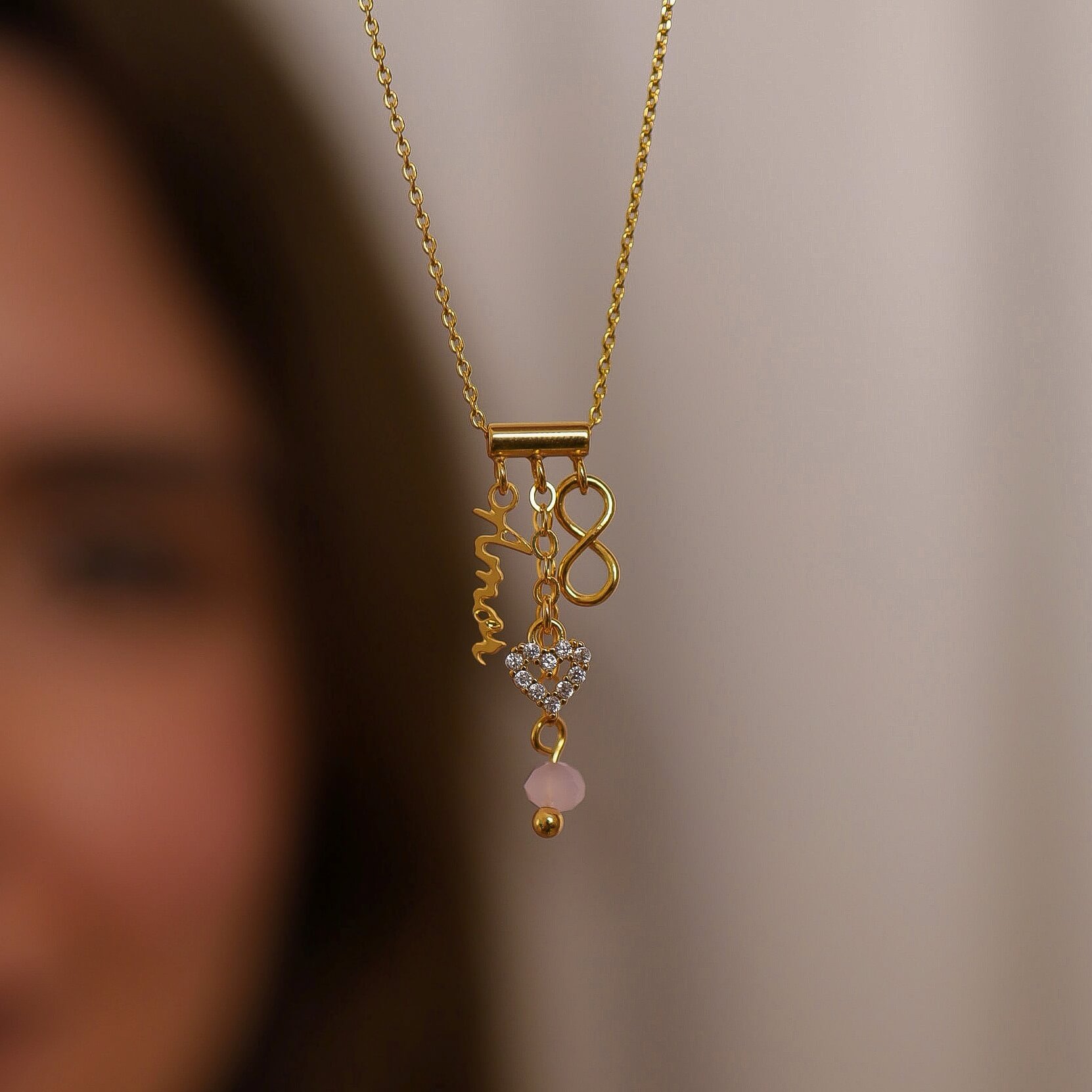 Colar Amuleto Amor Ouro