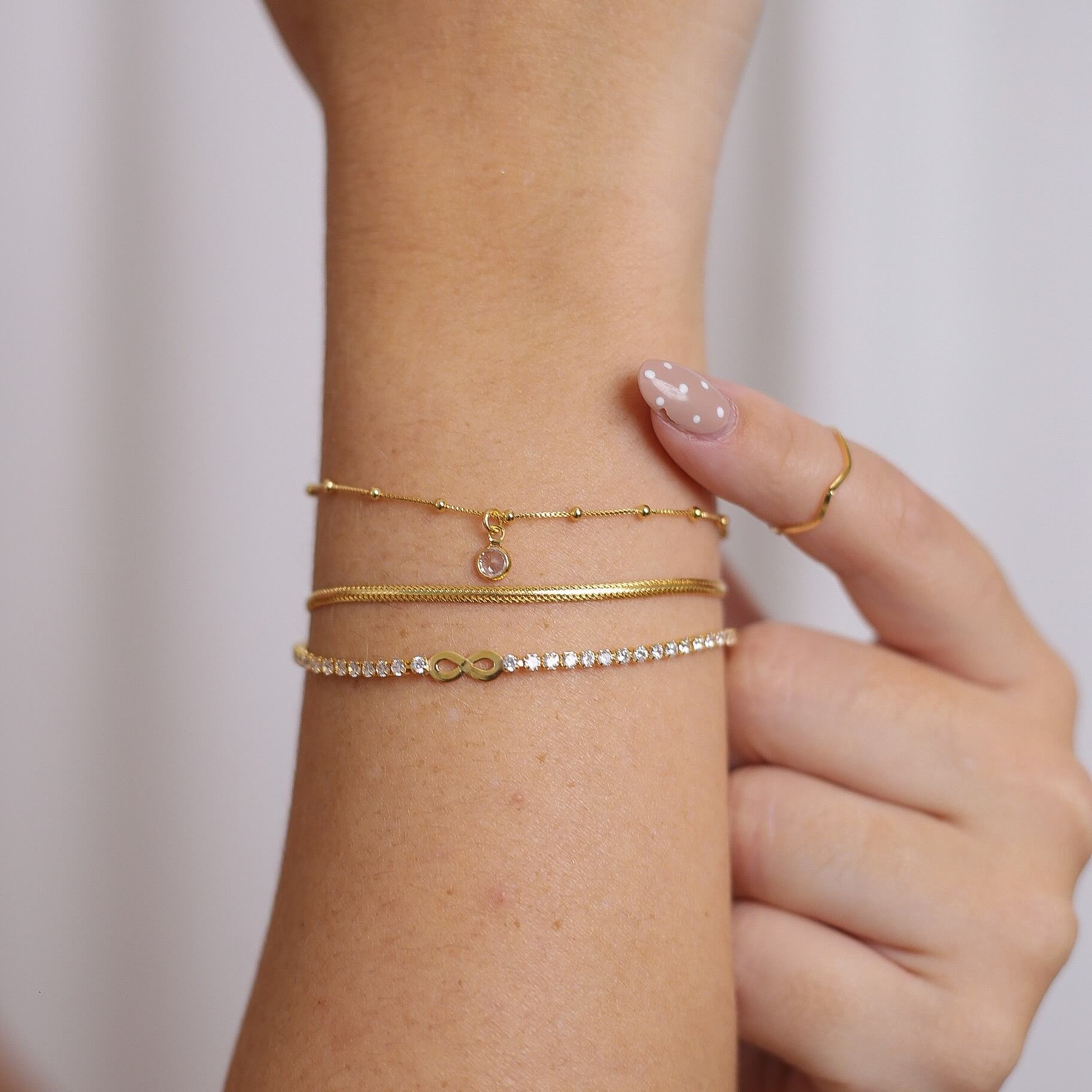 Pulseira Riviera e Infinito Prata