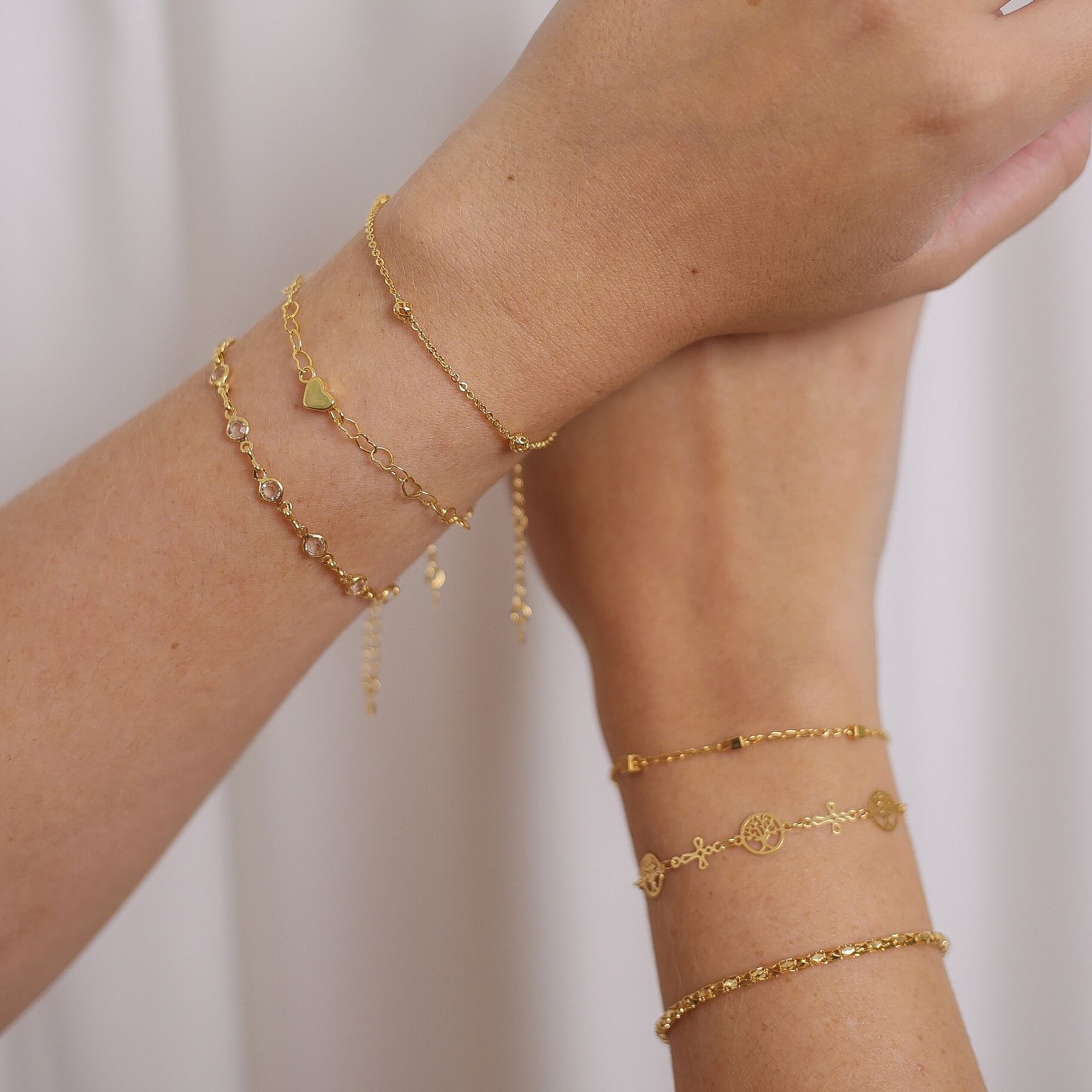 Pulseira Árvore da Vida e Cruz Prata