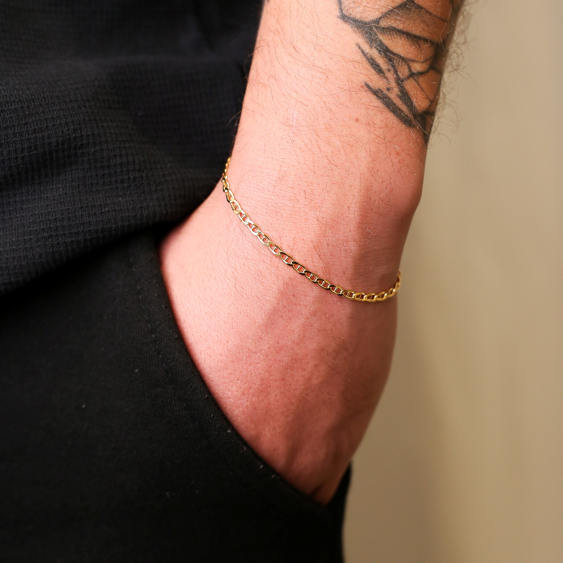 Pulseira Elos Contemporâneos Masculino Ouro
