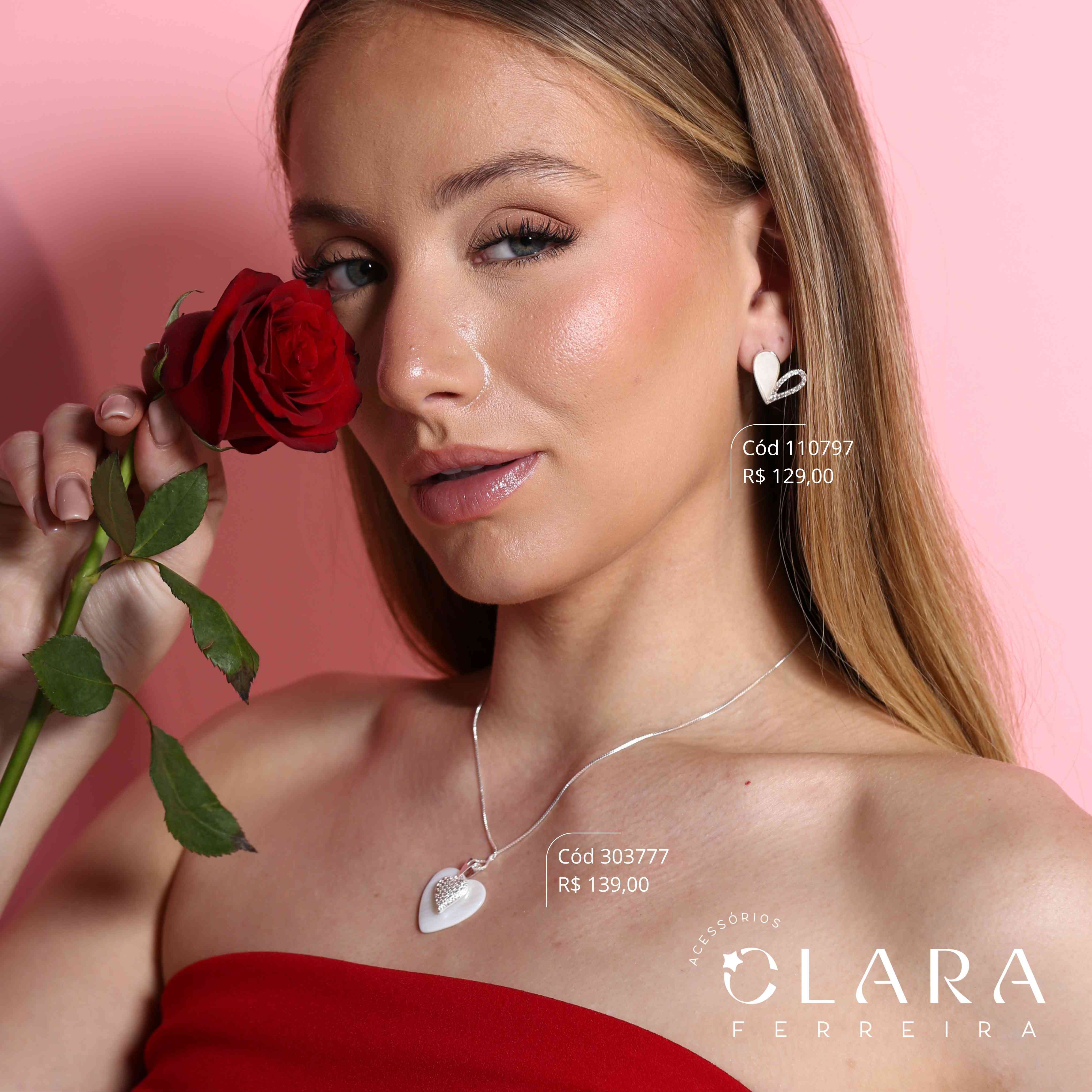 COLAR VENEZIANA C/ PINGENTE CORAÇÃO MICROZIRCÔNIAS E MADRE PEROLA EM FORMATO DE CORAÇÃO - 14MM - 45CM - Banho de Prata