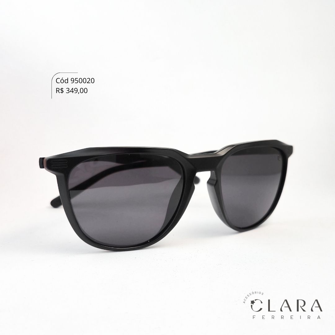 Óculos Solar MASCULINO REDONDO PRETO - INSPIRAÇÃO RAY-BAN - Lente Anti-impacto Polarizada - YZ4213P-C1
