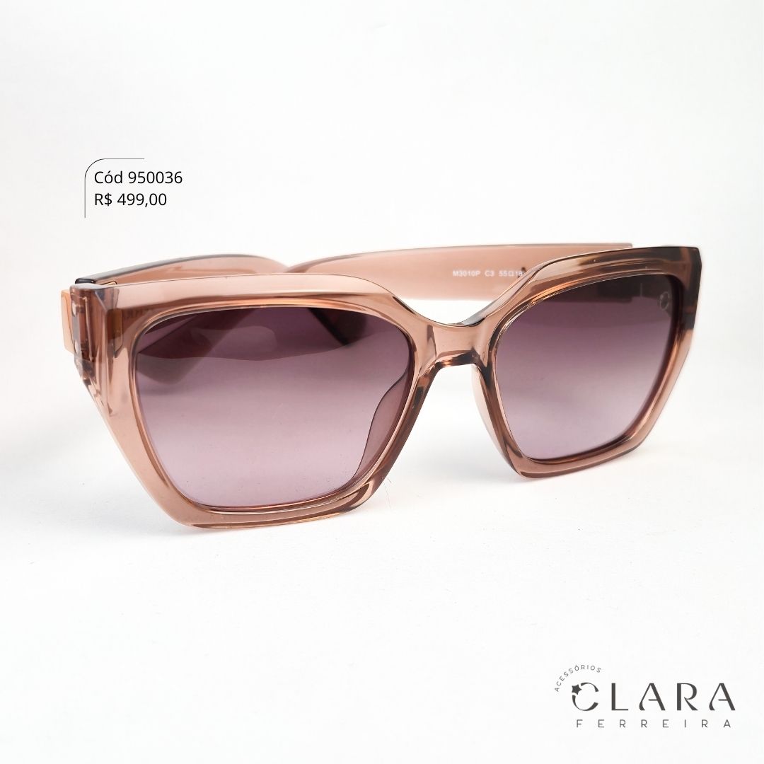 Óculos Solar QUADRADO FUMÊ  - INSPIRAÇÃO GUCCI - Lente Anti-impacto Polarizada - M3010P-C3