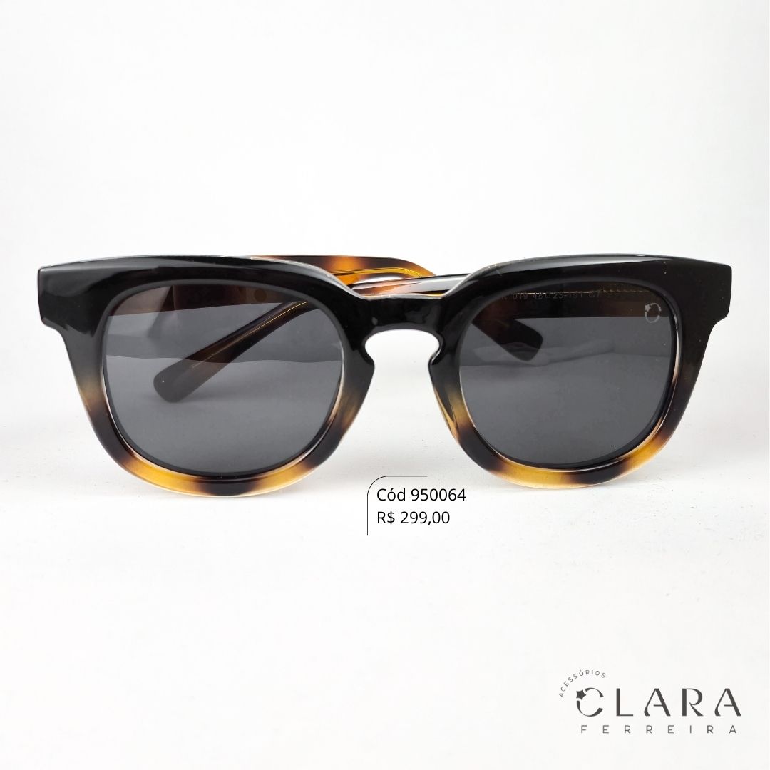 Óculos Solar PRETO C/ DÉGRADÉ ONÇA - INSPIRAÇÃO RAY-BAN  - Lente Anti-impacto Polarizada - BK1019-C7