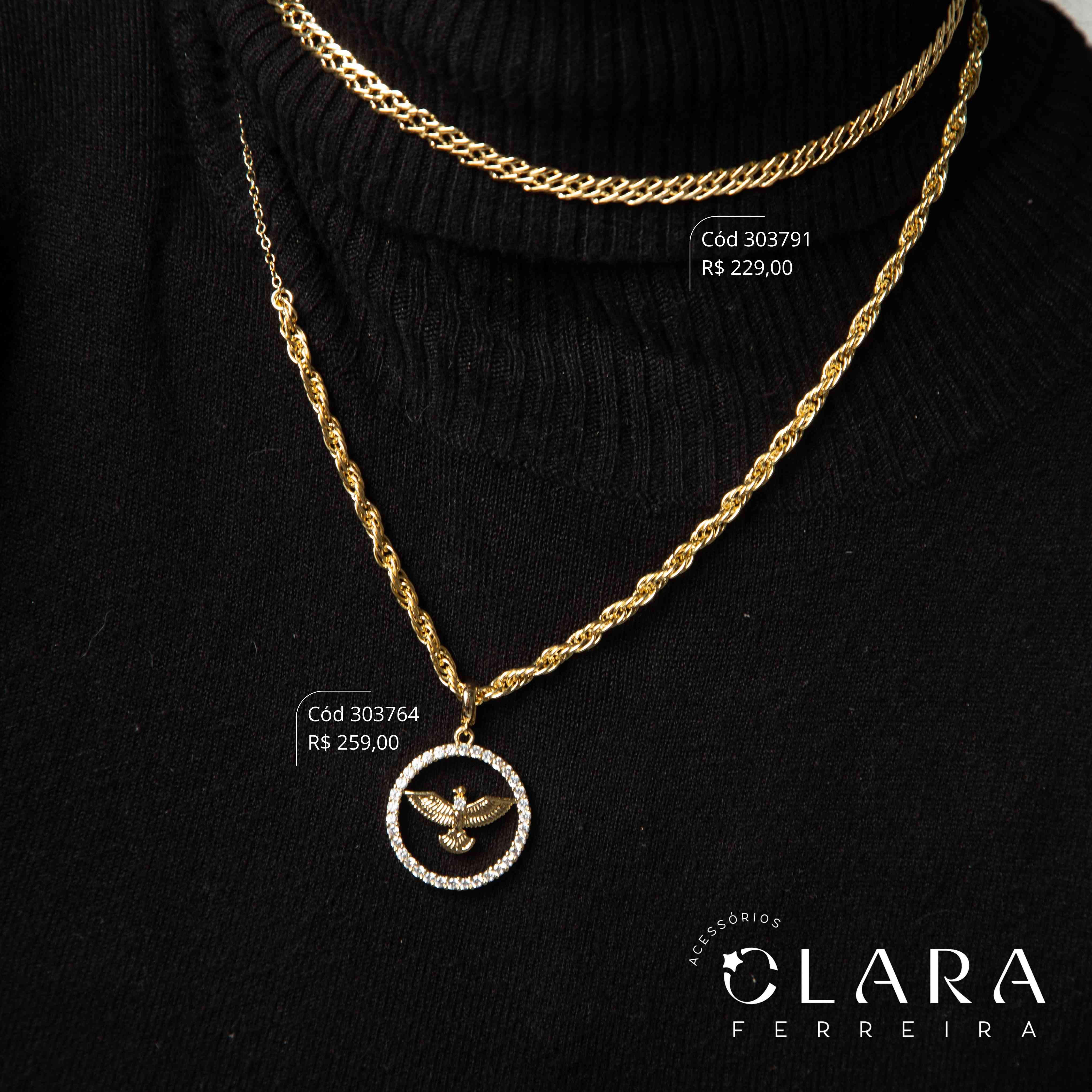 COLAR CHOKER ELOS GRUMET MARTELADO 1X1 DUPLOS - PEÇA VENDIDA - 10MM - 40CM - Dourado