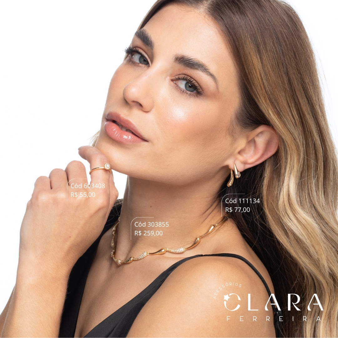 BRINCO EAR JACKET GOTA - 10MM - Dourado