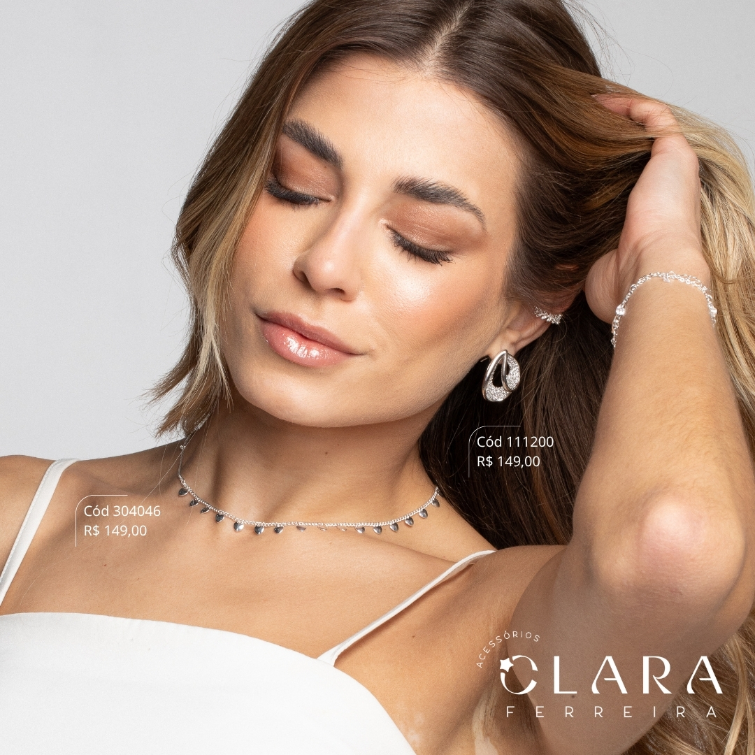 COLAR CHOKER ELO GRUMET C/ 19 CORAÇÕES 4MM LISOS PENDURADOS - 40CM - Banho de Prata
