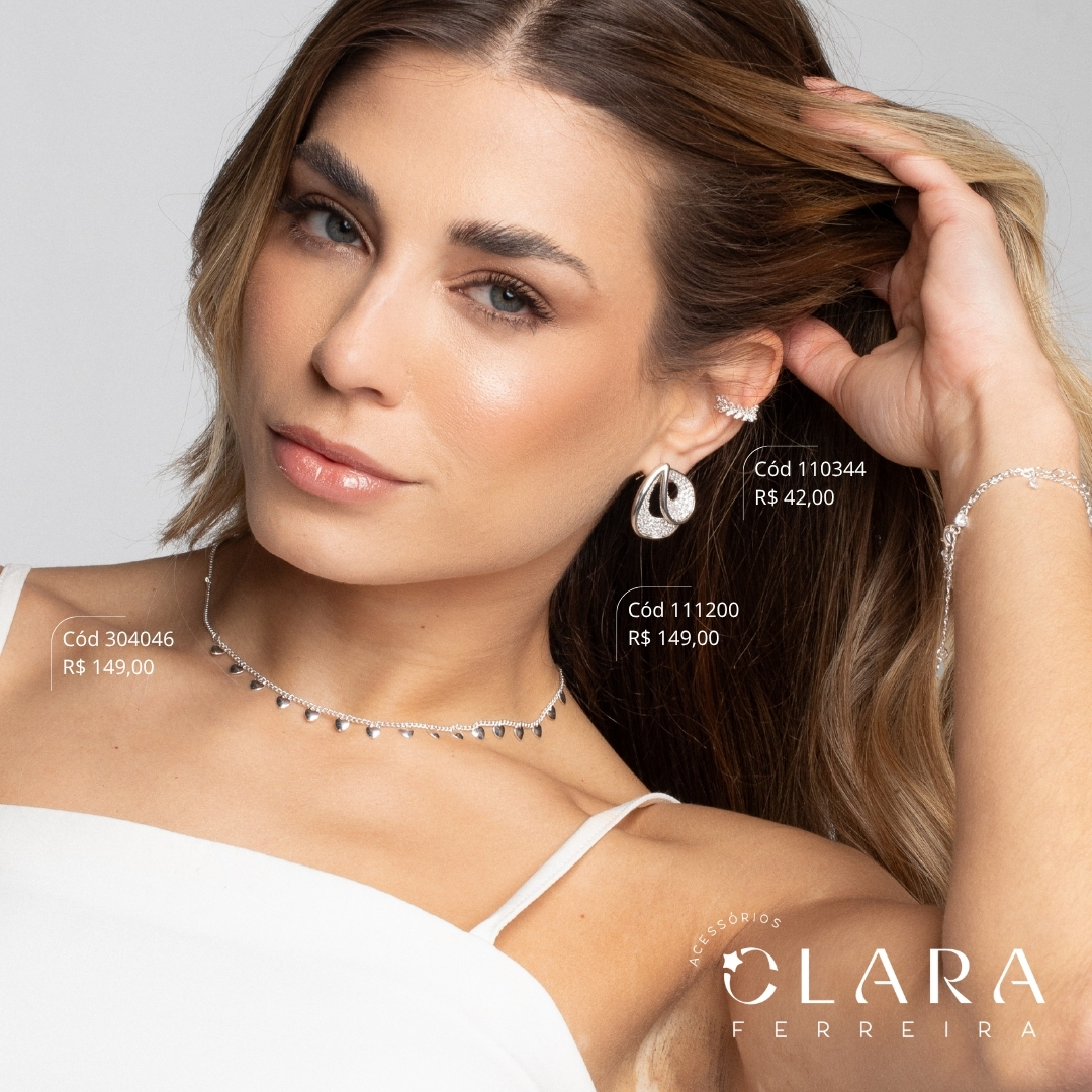 COLAR CHOKER ELO GRUMET C/ 19 CORAÇÕES 4MM LISOS PENDURADOS - 40CM - Banho de Prata