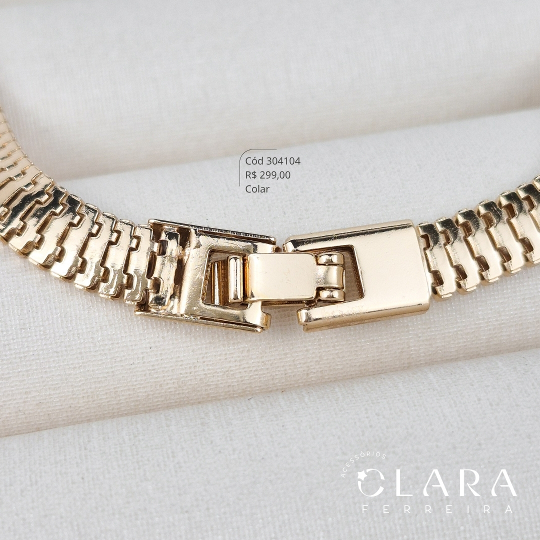 COLAR CHOKER MALHA COBRA 6MM C/ FECHO GAVETA ITALIANA - PEÇA EXCLUSIVA - 40CM - Dourado