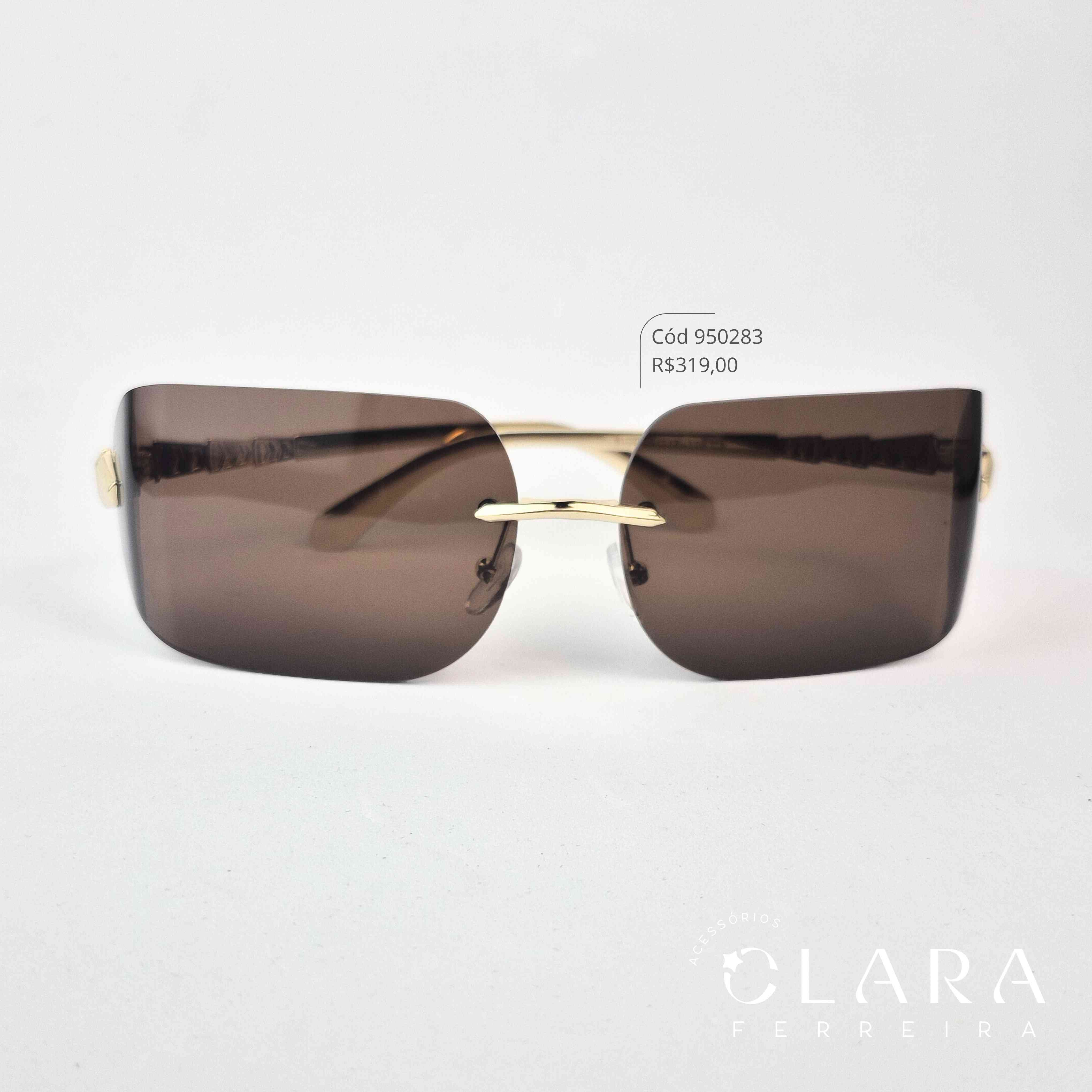 Óculos Solar ARMAÇÃO EM METAL - INSPIRAÇÃO BVLGARI - Lente Resina - 810069-C3