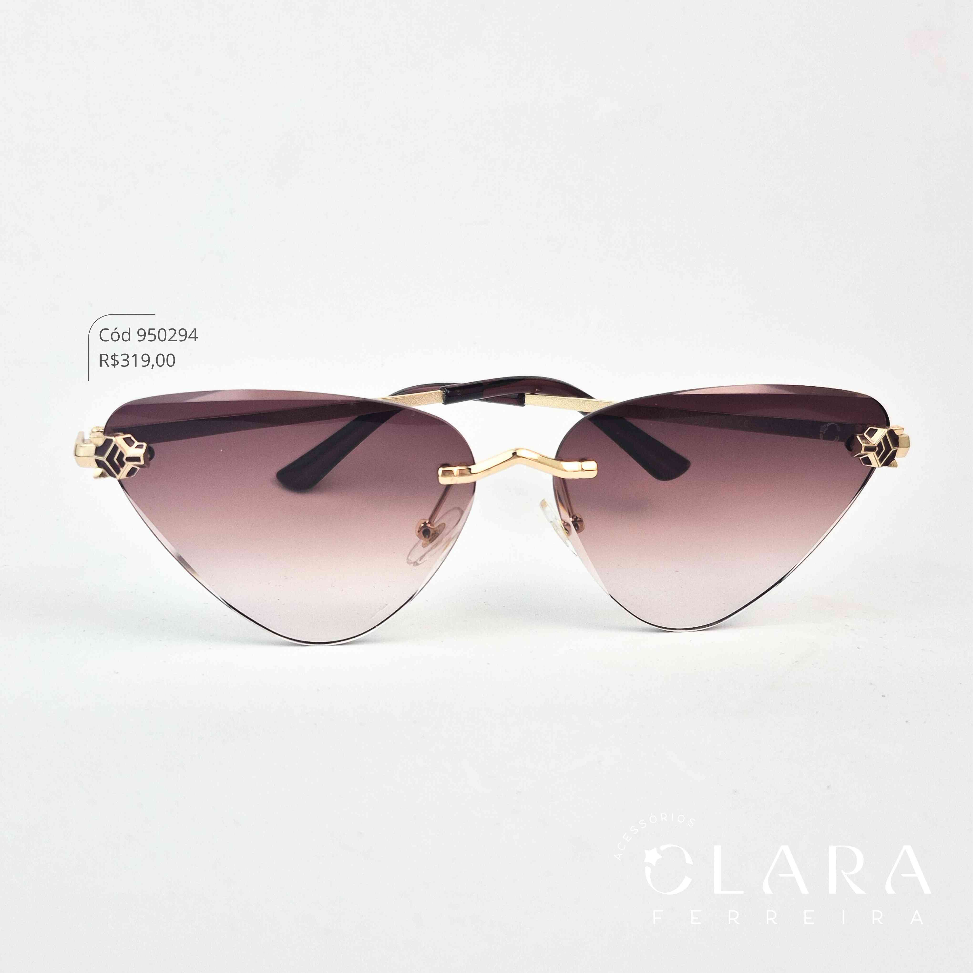 Óculos Solar RETRO MARROM - INSPIRAÇÃO VERSACE - Lente Resina - B220756