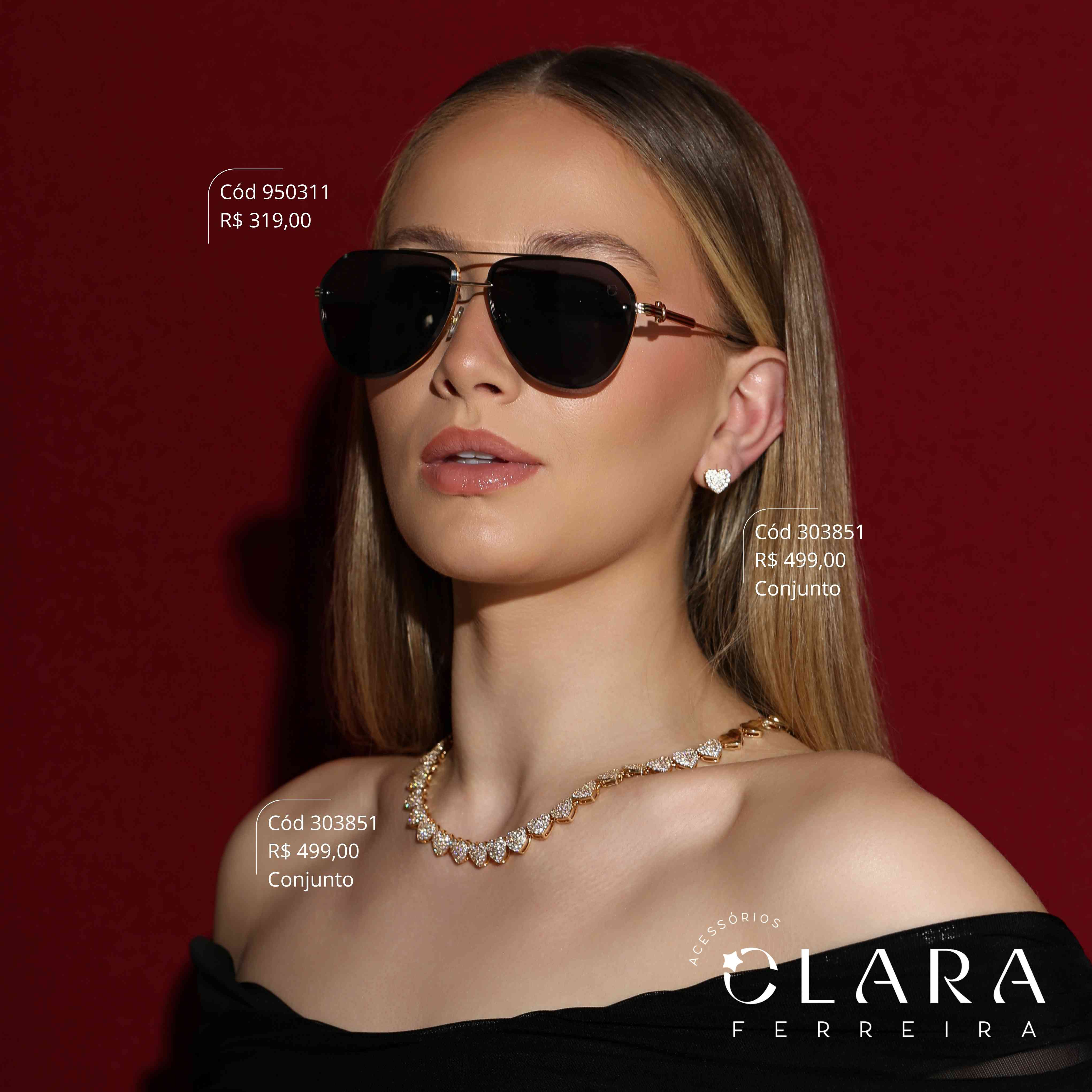 Óculos Solar AVIADOR ARMAÇÃO EM METAL – INSPIRAÇÃO RAY-BAN - Lente Resina - 65045-C1